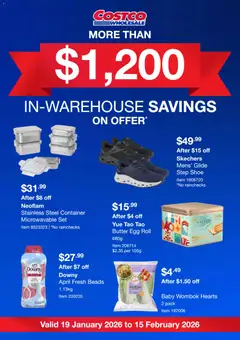 Preview of catalogue In-Warehouse Savings from shop Costco valid 19/01/2026