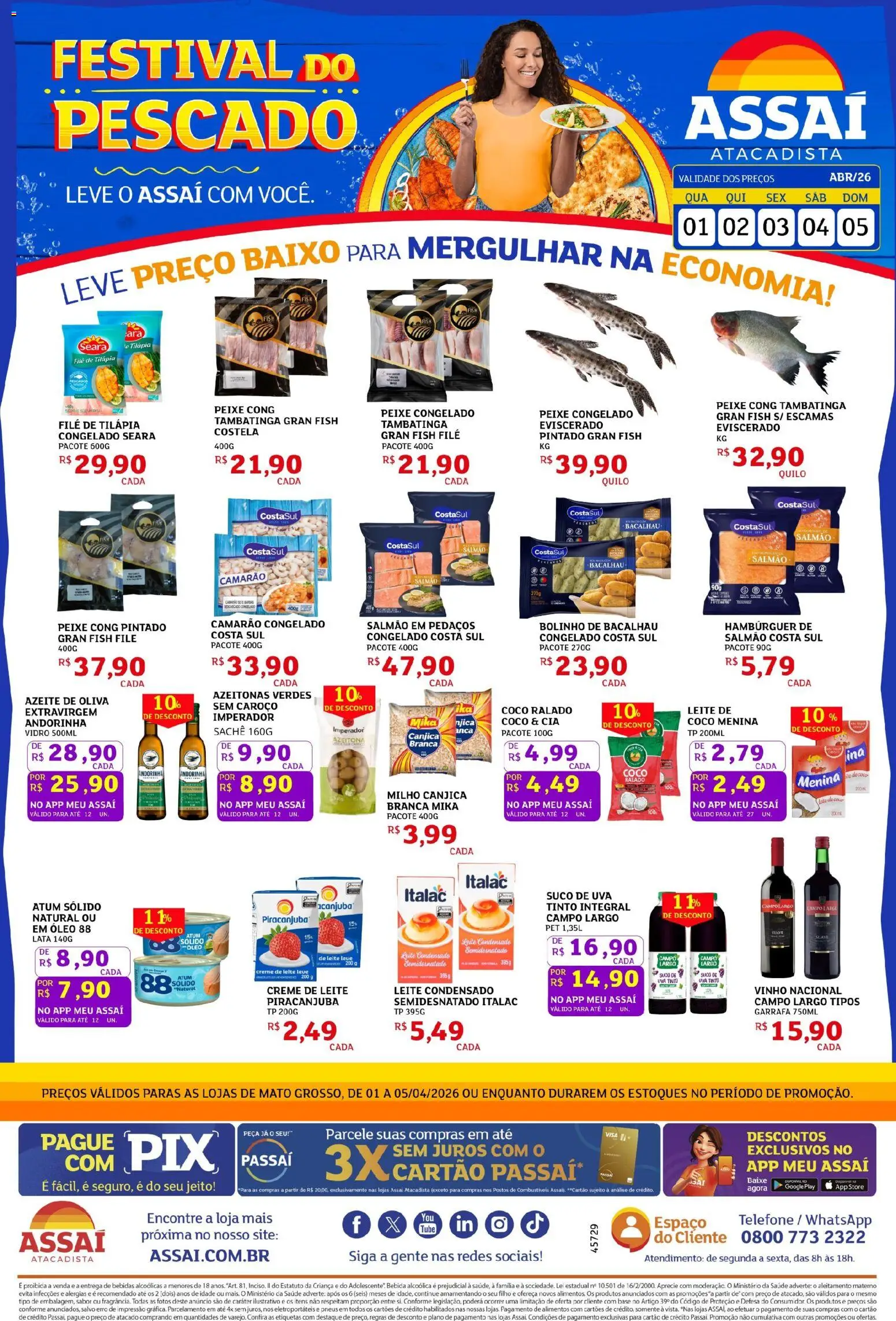 Pré-Visualização do folheto "Assaí Atacadista ofertas - MT" da loja Assaí Atacadista válido a partir de 01/04/2026