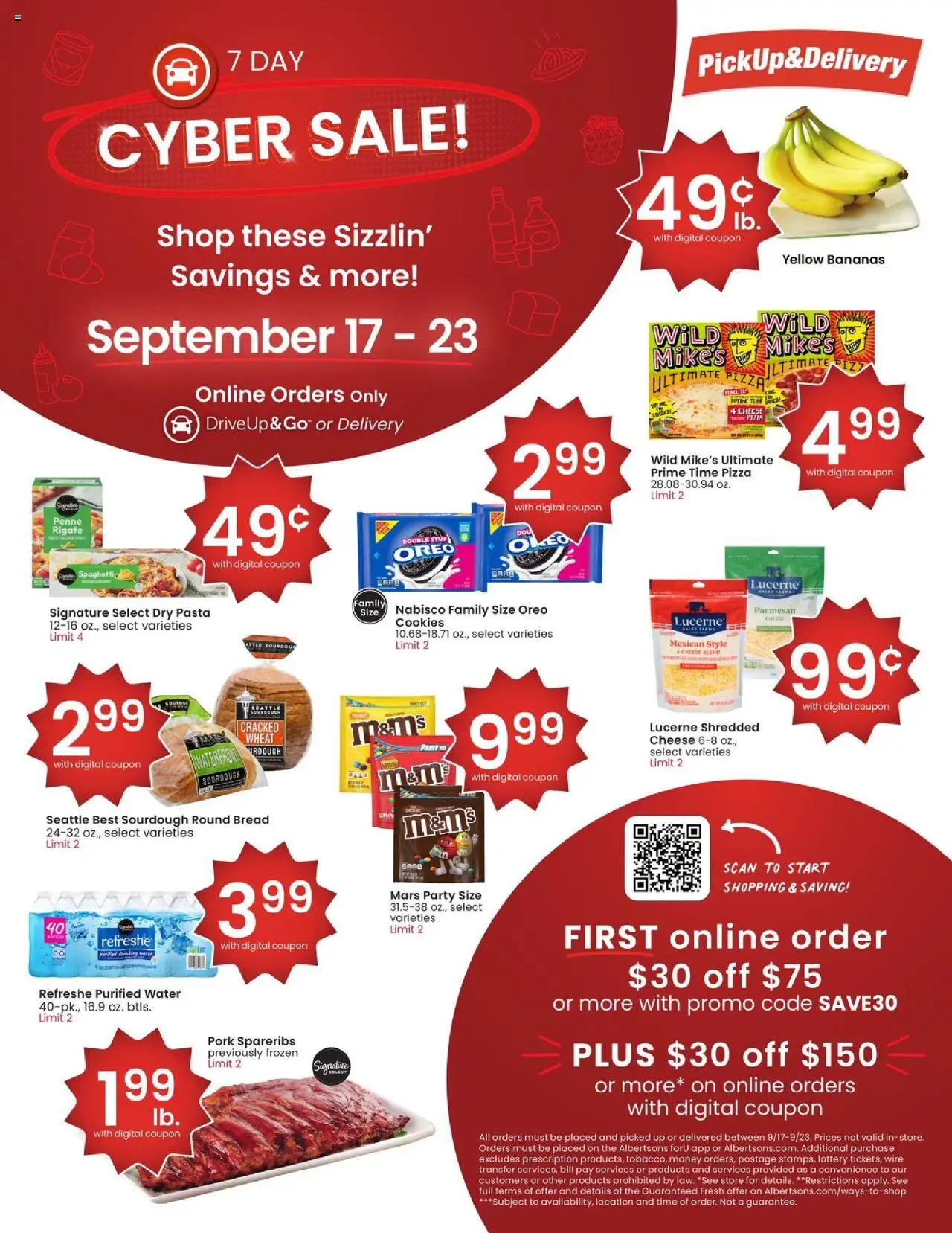 Albertsons Cyber Sale from 09/17/2025 - Flyer - Page number 1