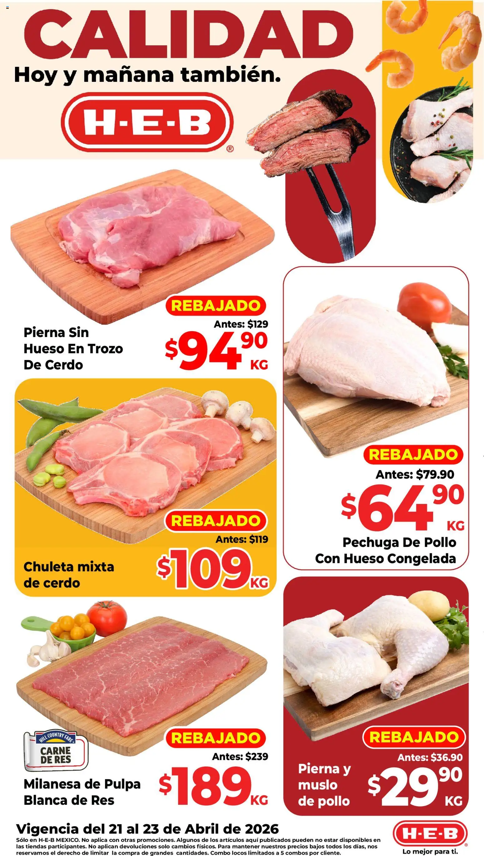 Vista previa las ofertas de la tienda H-E-B - H-E-B folleto Calidad desde el 21/04/2026 