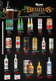 Pré-Visualização do folheto "Ofertas Bebidas" da loja Bistek Supermercados válido a partir de 12/09/2025