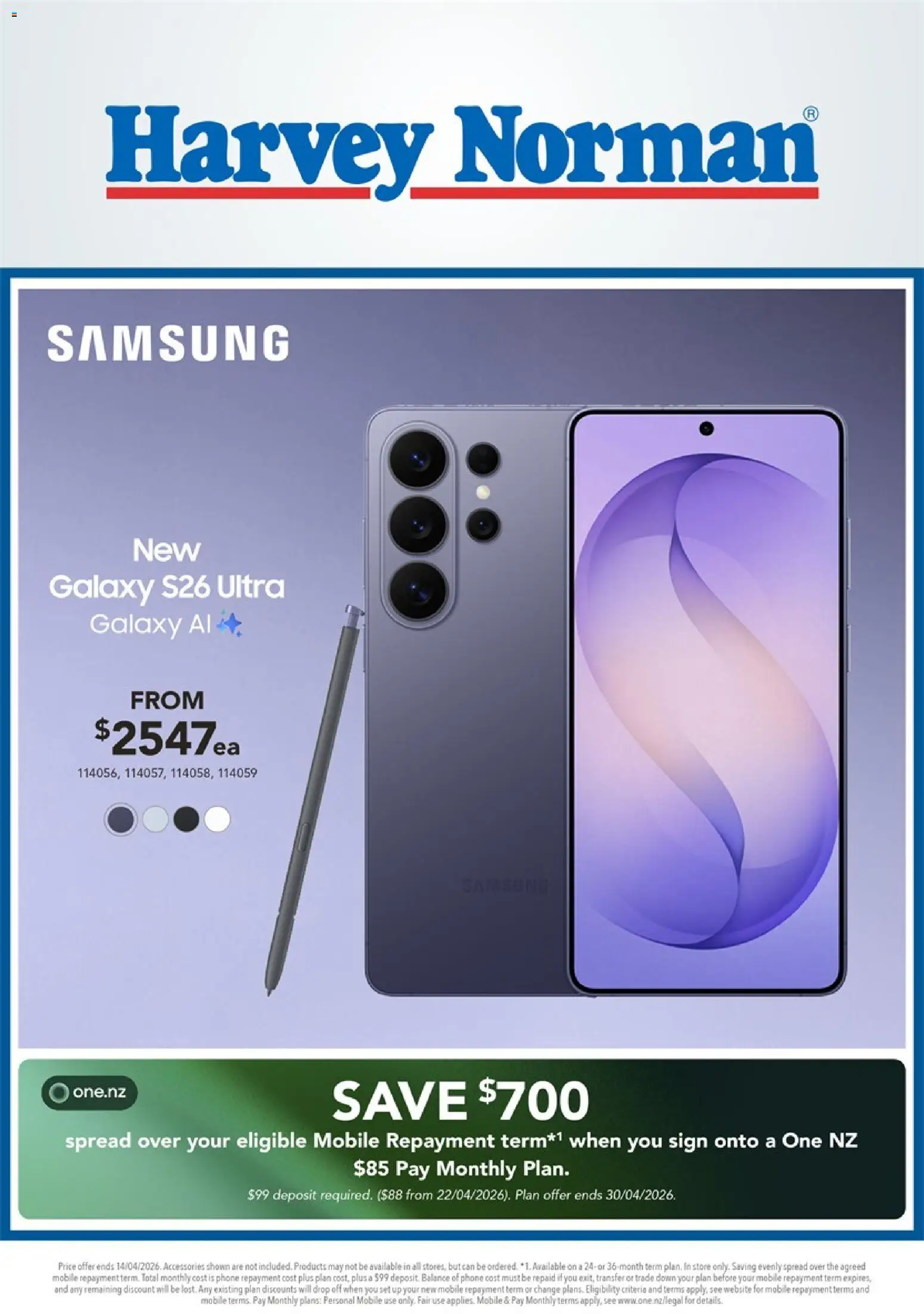 Preview of catalogue Harvey Norman Great Deals on Samsung & Apple Devices from shop Harvey Norman valid 9 Apr 2026