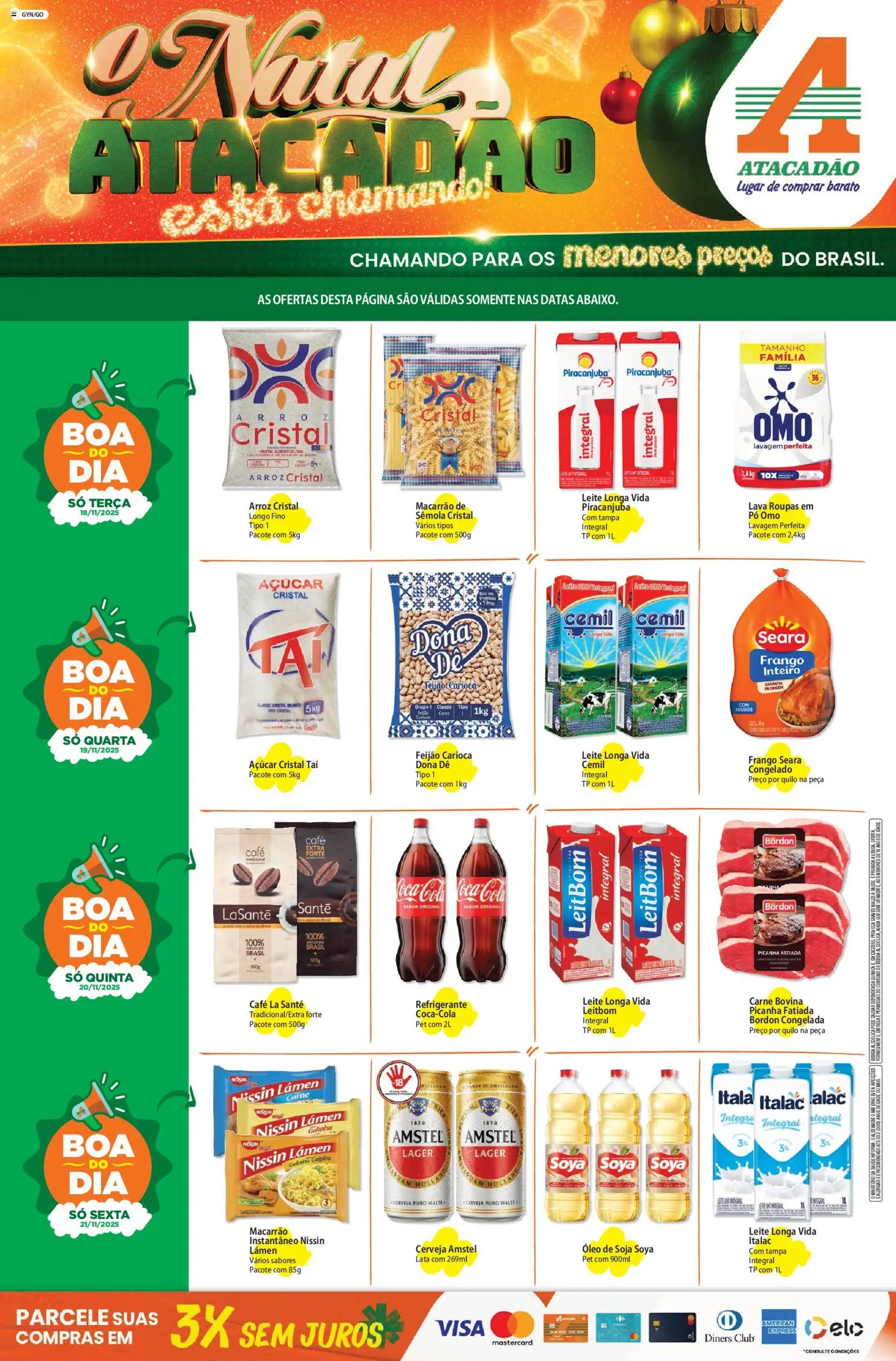 Pré-Visualização do folheto "Ofertas - GO" da loja Atacadão válido a partir de 18/11/2025