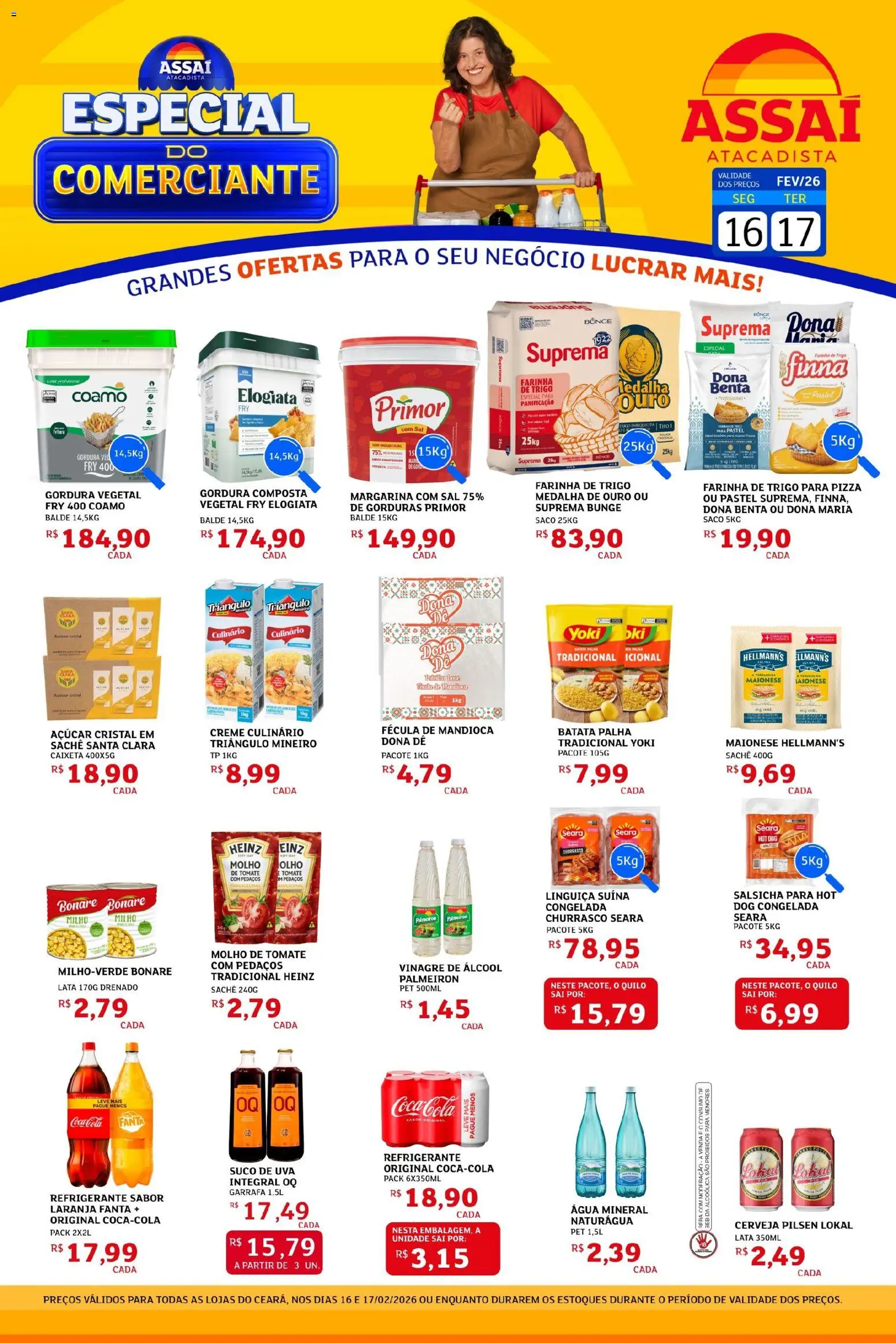 Pré-Visualização do folheto "Encarte - CE" da loja Assaí Atacadista válido a partir de 16/02/2026
