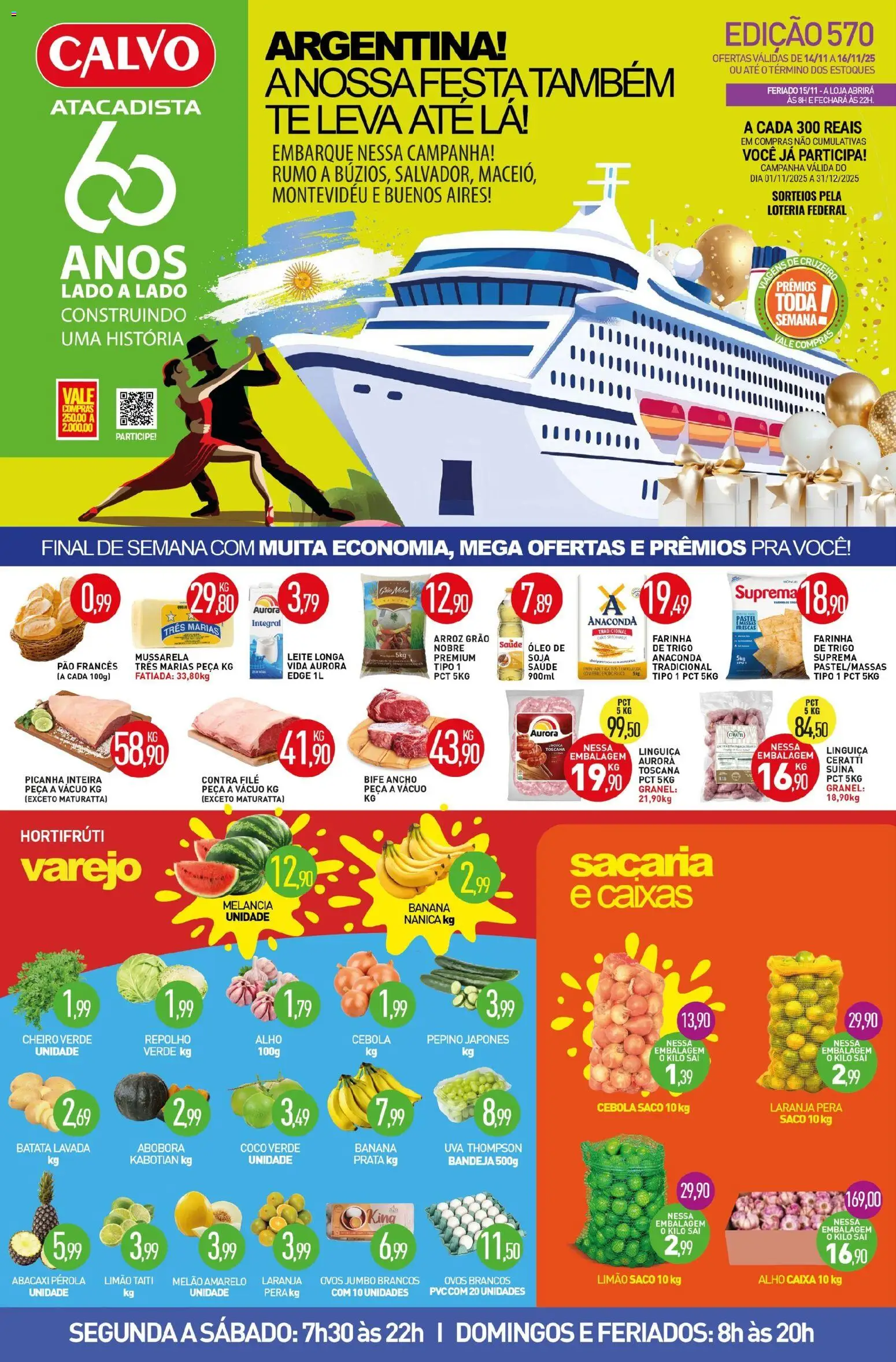 Pré-Visualização do folheto "Ofertas da semana" da loja Calvo Atacadista válido a partir de 14/11/2025