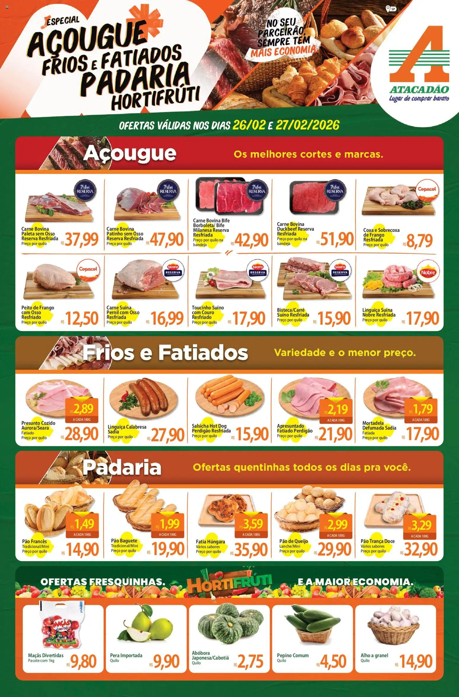 Pré-Visualização do folheto "Ofertas - SP" da loja Atacadão válido a partir de 26/02/2026
