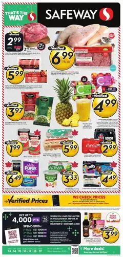 Preview of leaflet Weekly flyer / circulaire from shop Safeway is valid from Nov 13, 2025