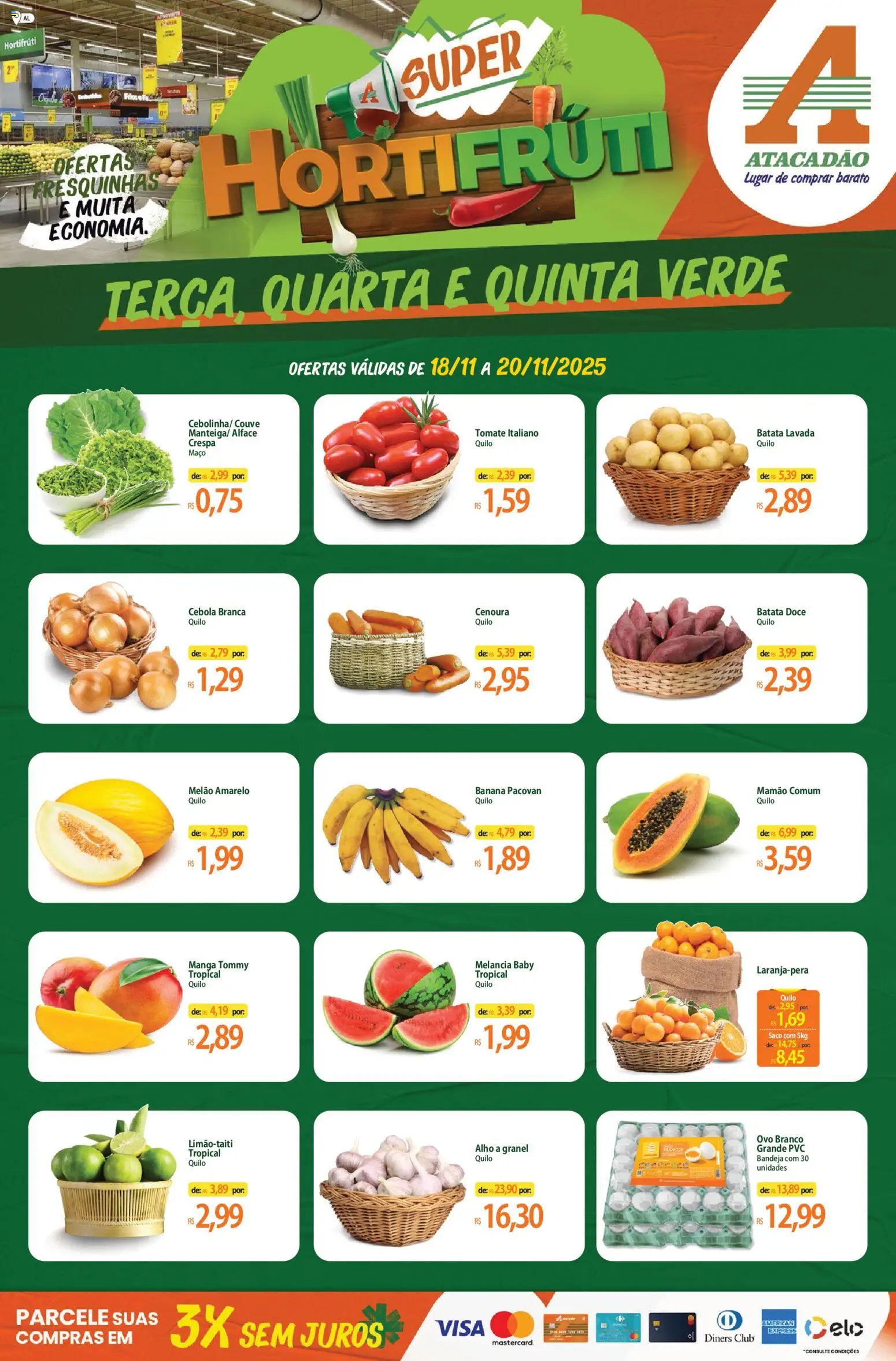 Pré-Visualização do folheto "Ofertas - AL" da loja Atacadão válido a partir de 18/11/2025