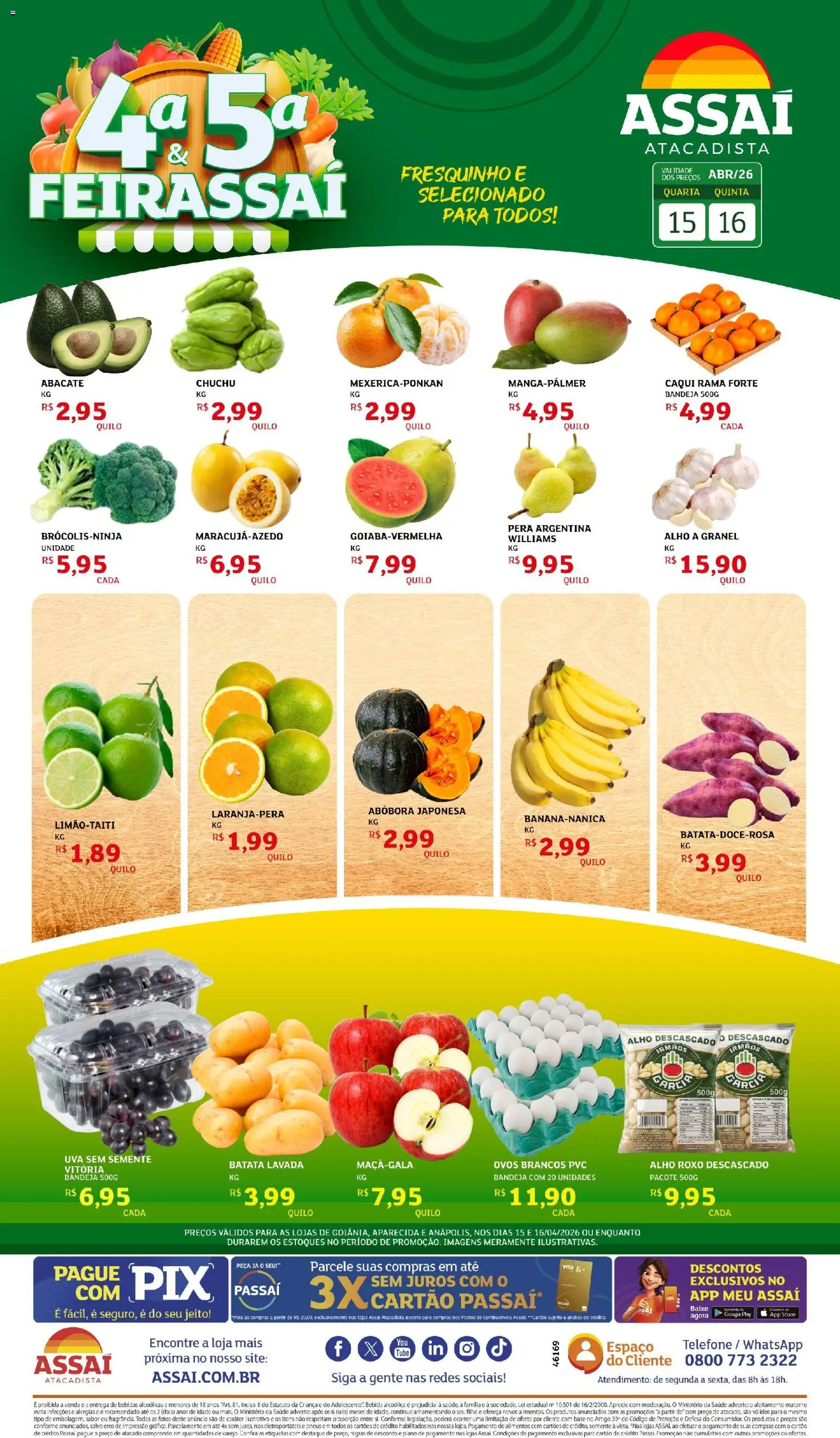 Pré-Visualização do folheto "Assaí Atacadista ofertas - GO" da loja Assaí Atacadista válido a partir de 16/04/2026