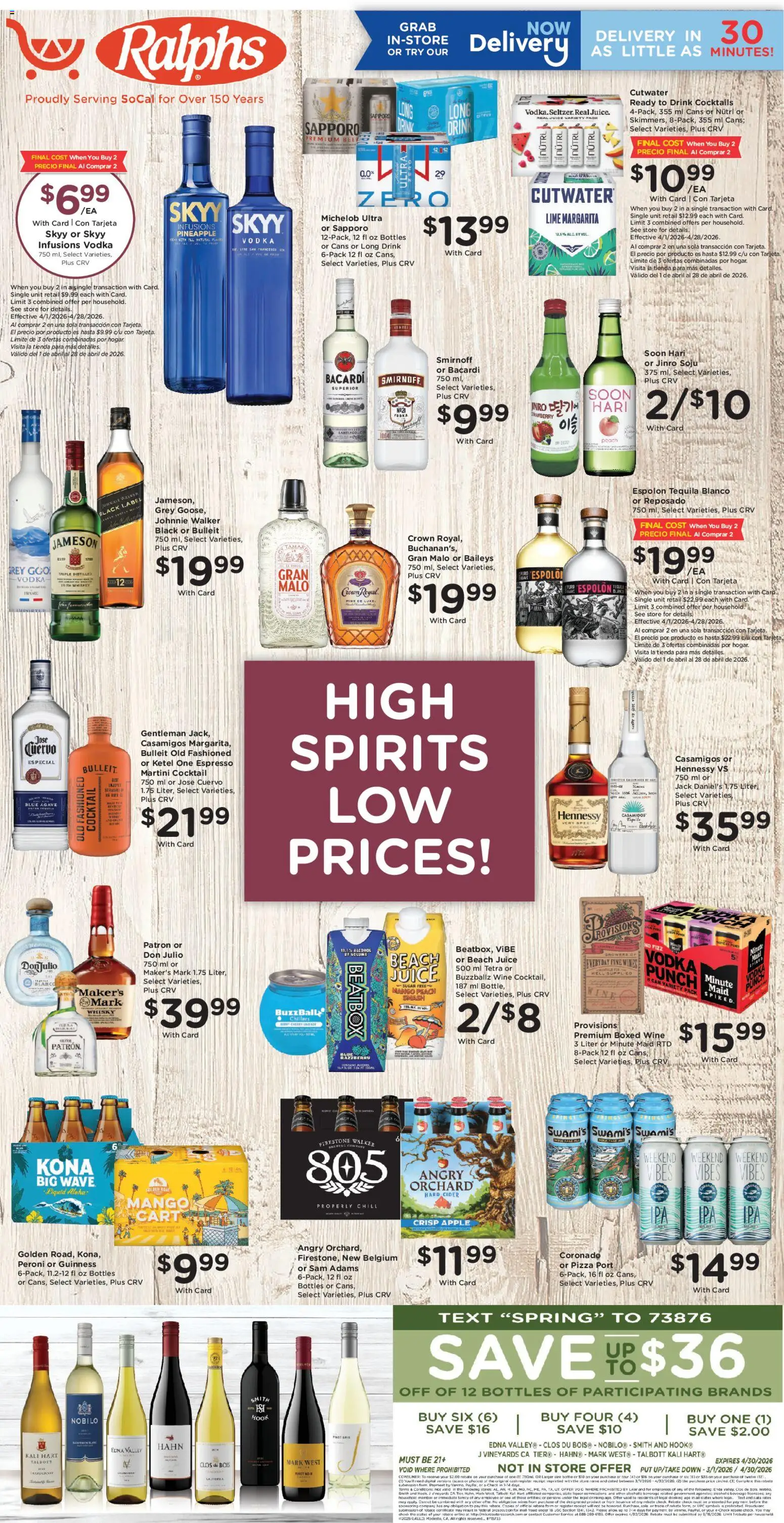 Ad Preview of Ralphs Ralphs Adult Beverage from 04/01/2026
