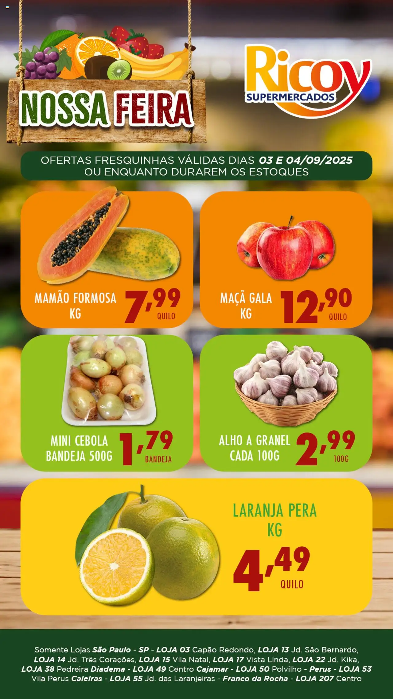 Ricoy folheto "Ofertas da semana" válido a partir de 03/09/2025 - número de página 1