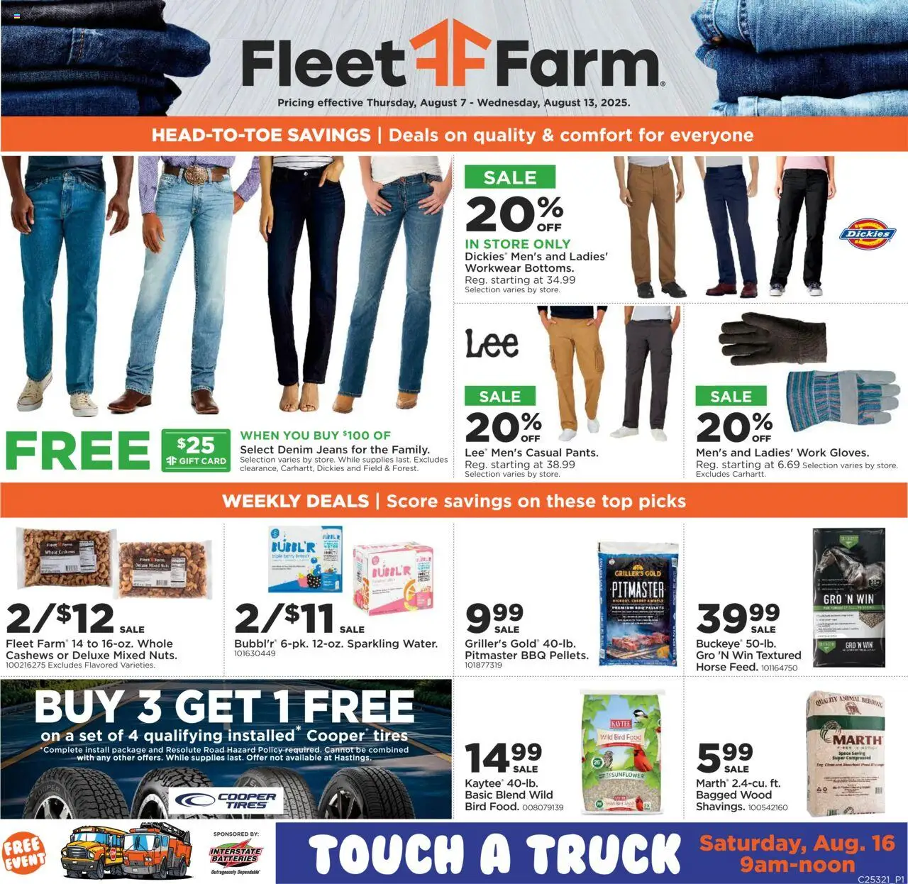 Mills Fleet Farm Weekly Ad from 08/07/2025 - Flyer - Page number 1