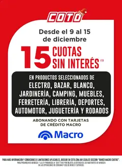 Vista previa del folleto de la tienda Coto válido desde el 09/12/2025 
