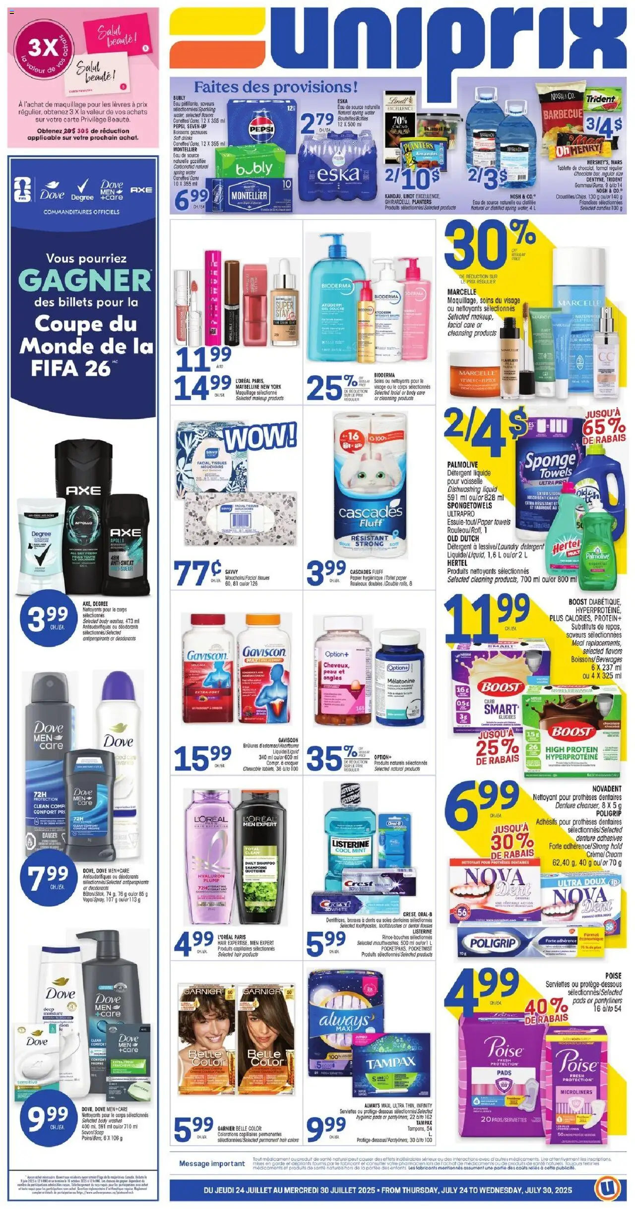 Uniprix flyer valid from Jul 24, 2025 - page number 1
