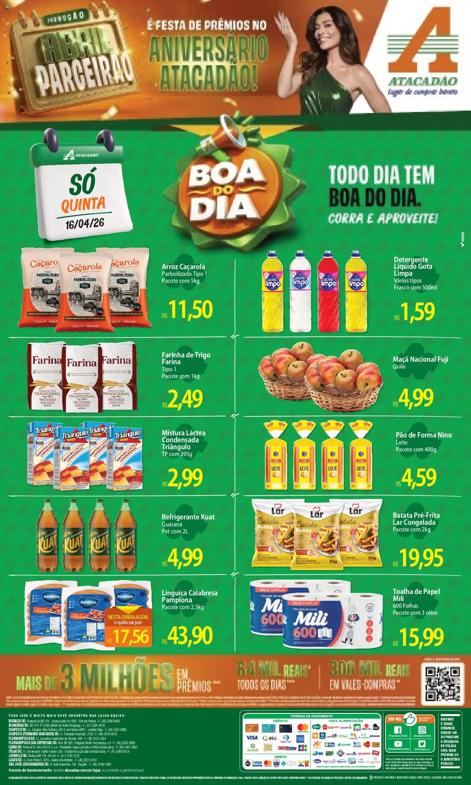 Pré-Visualização do folheto "Atacadão ofertas - SC" da loja Atacadão válido a partir de 16/04/2026