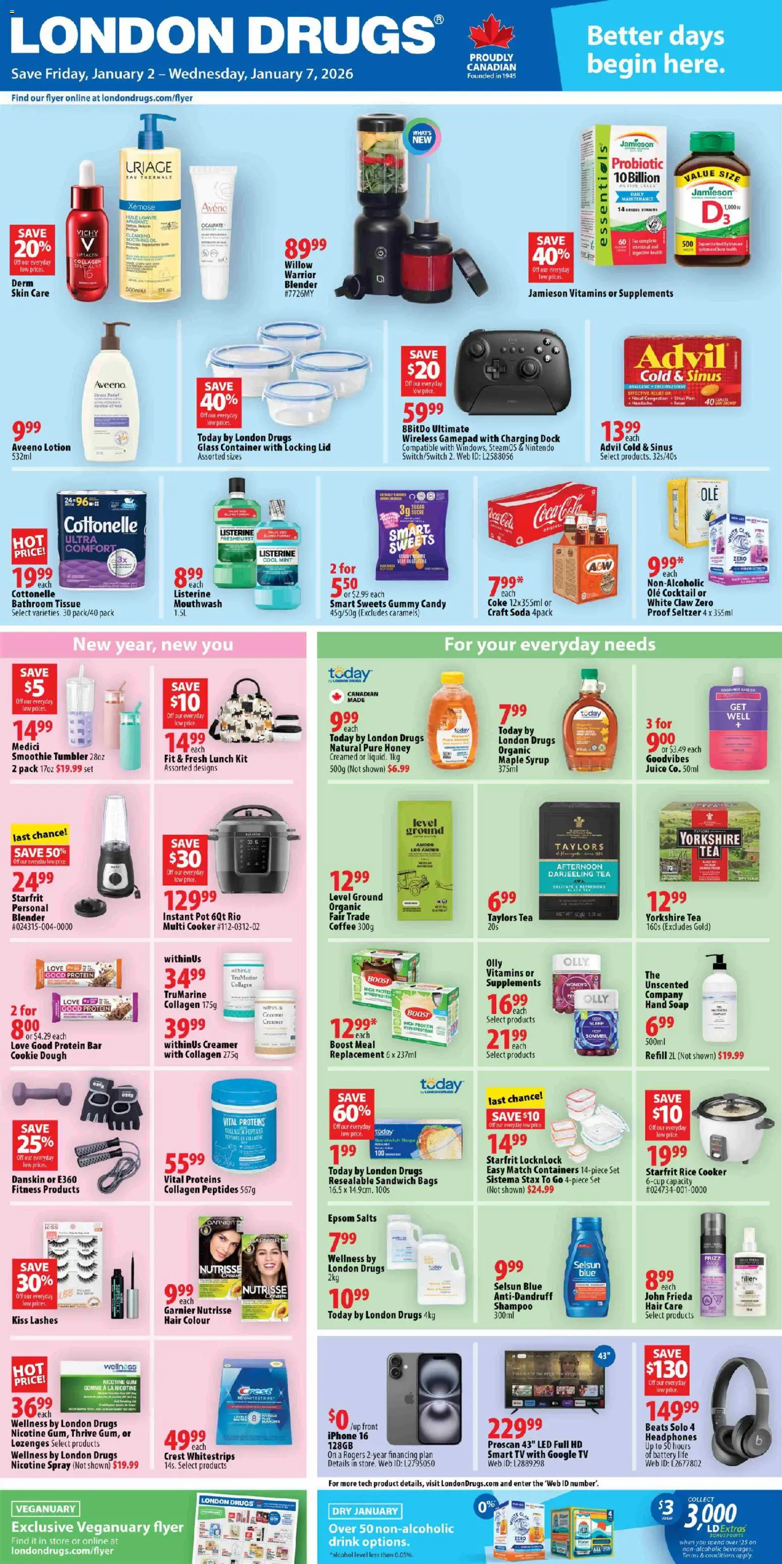 Preview of leaflet Weekly flyer / circulaire from shop London Drugs is valid from Jan 02, 2026