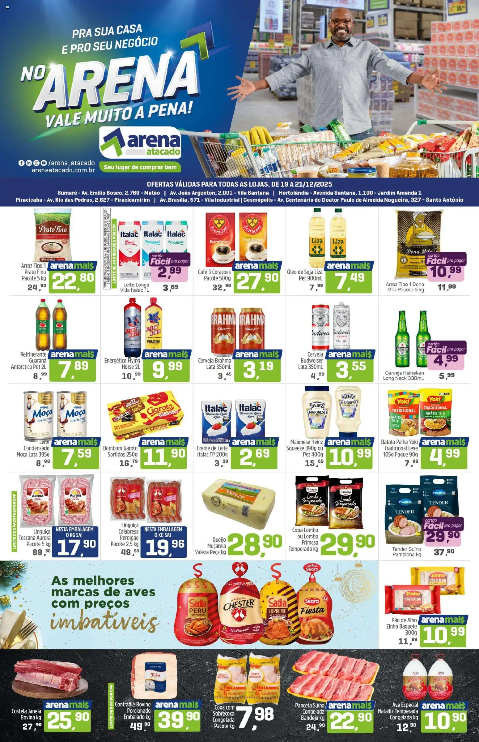 Pré-Visualização do folheto "Ofertas da semana" da loja Arena Atacado válido a partir de 19/12/2025