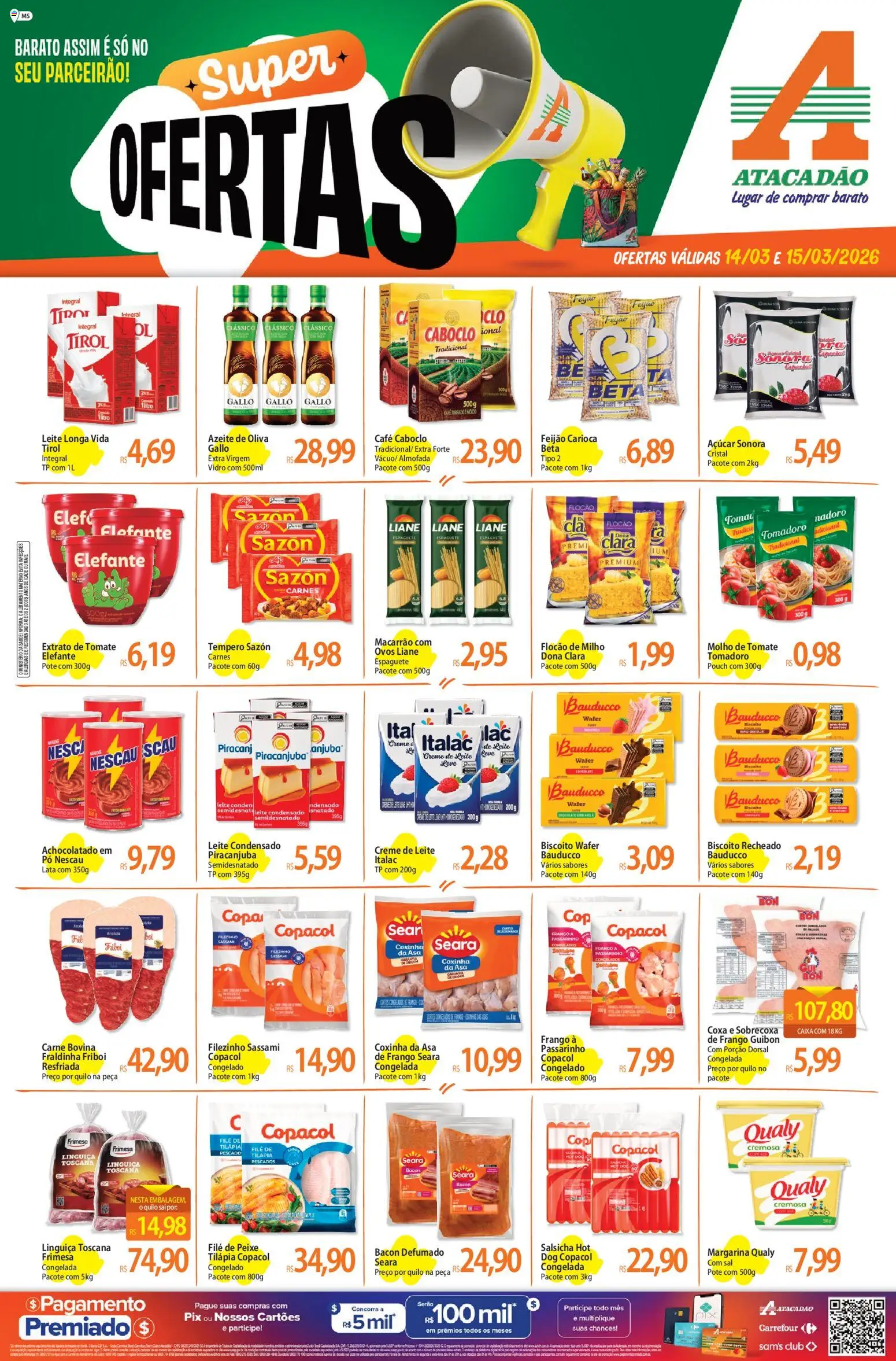 Pré-Visualização do folheto "Atacadão ofertas - MS" da loja Atacadão válido a partir de 14/03/2026