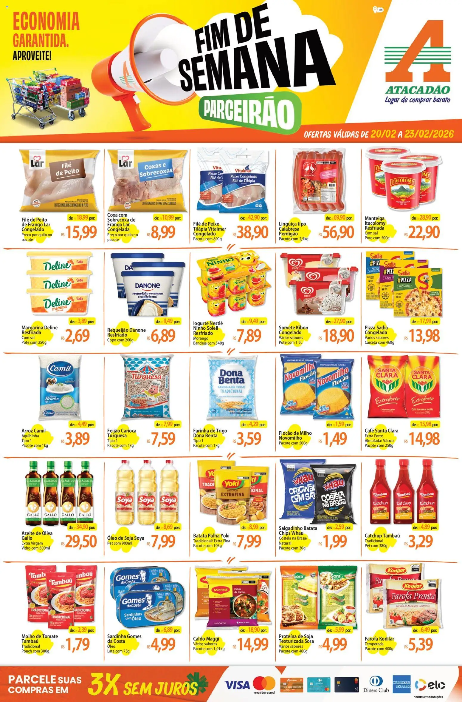 Pré-Visualização do folheto "Ofertas - RN" da loja Atacadão válido a partir de 20/02/2026