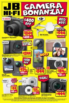 Preview of catalogue Camera Bonanza from shop JB Hi-Fi valid 02/10/2025