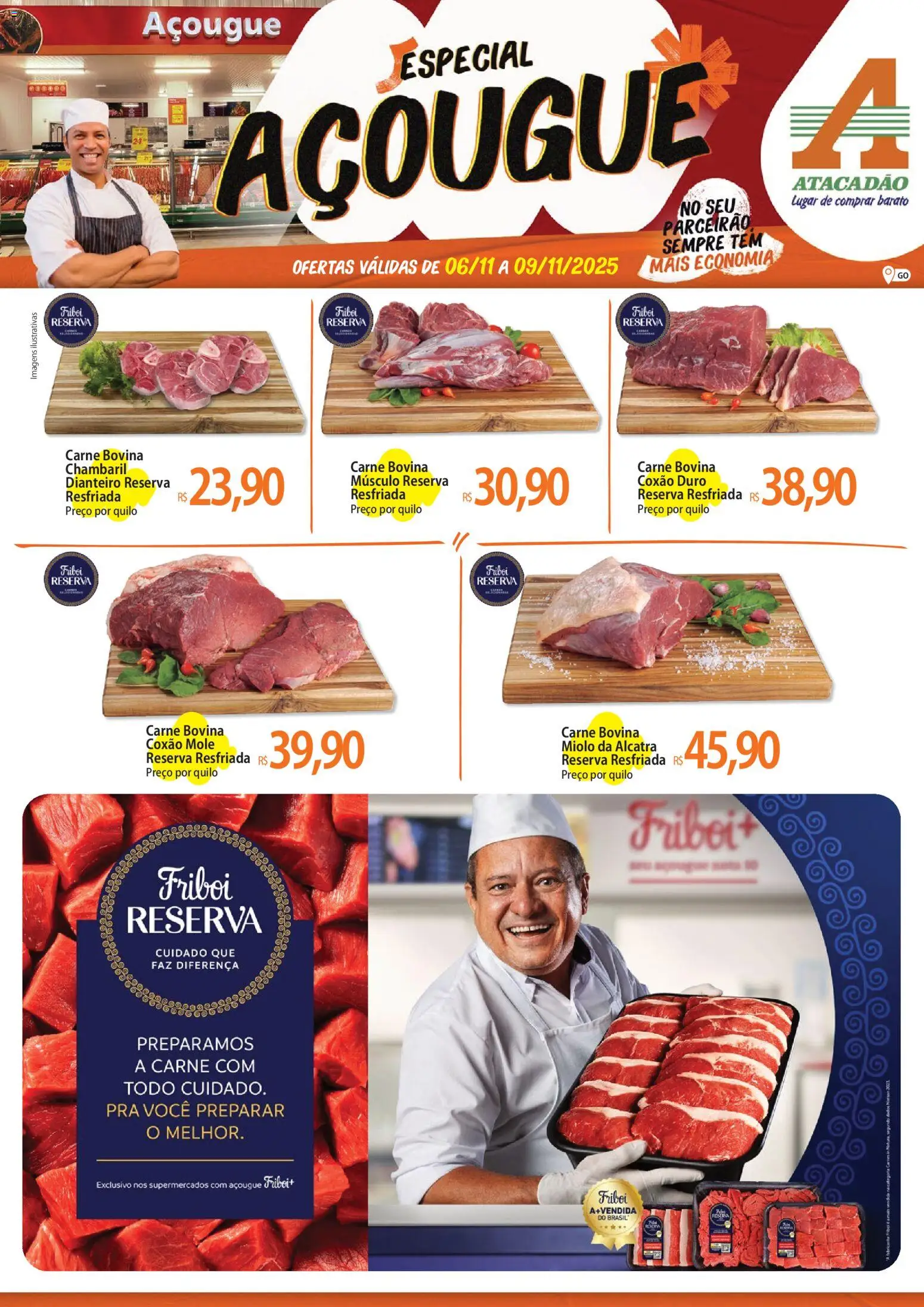 Pré-Visualização do folheto "Ofertas - GO" da loja Atacadão válido a partir de 06/11/2025