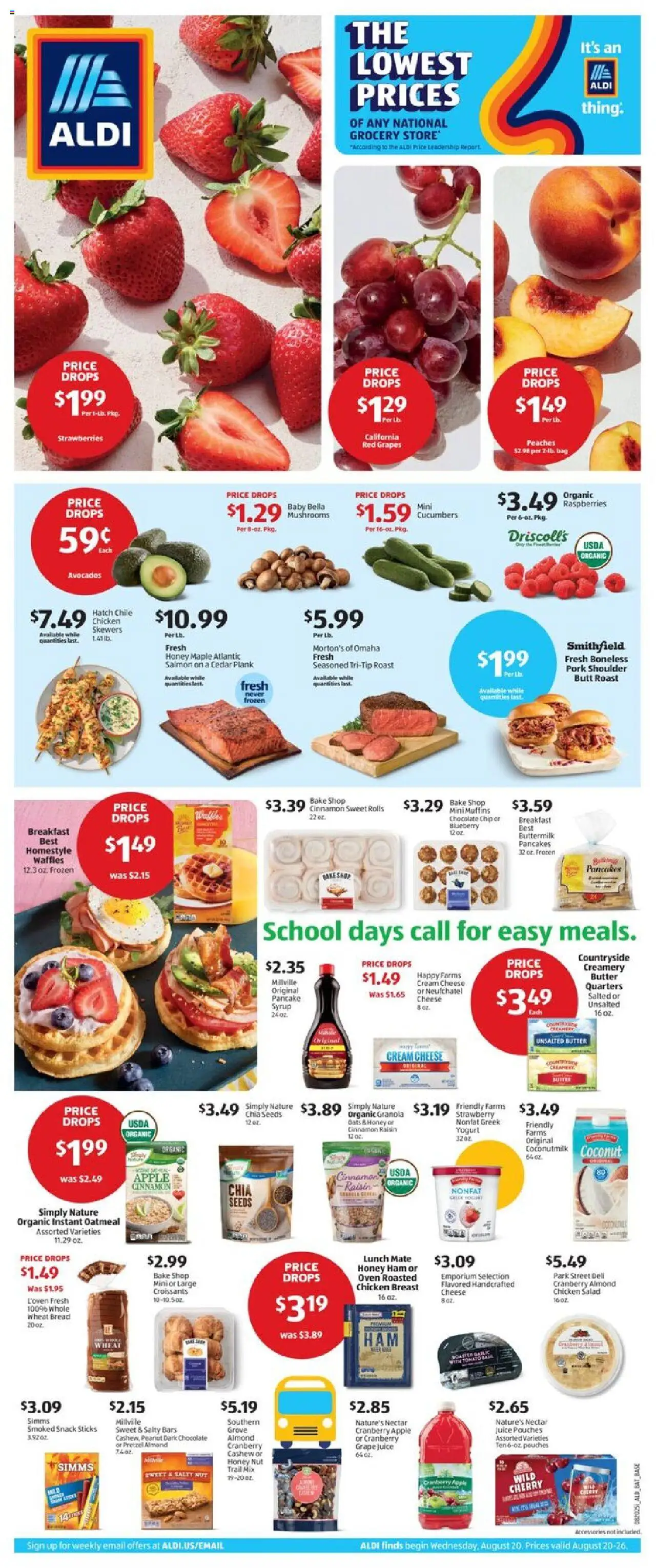 Aldi Weekly Ad from 08/20/2025 - Flyer, Sales ad - Page number 1