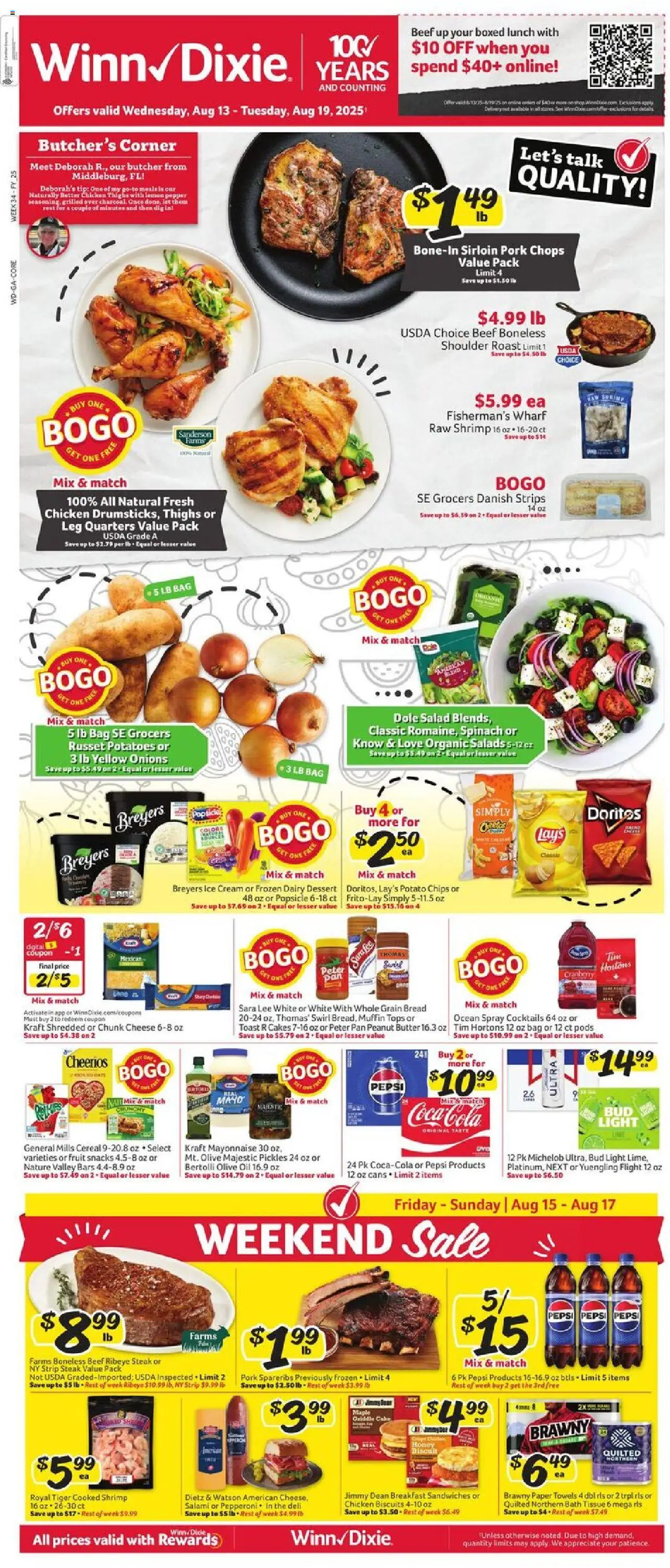 Winn Dixie Weekly Ad from 08/13/2025 - Flyer - Page number 1