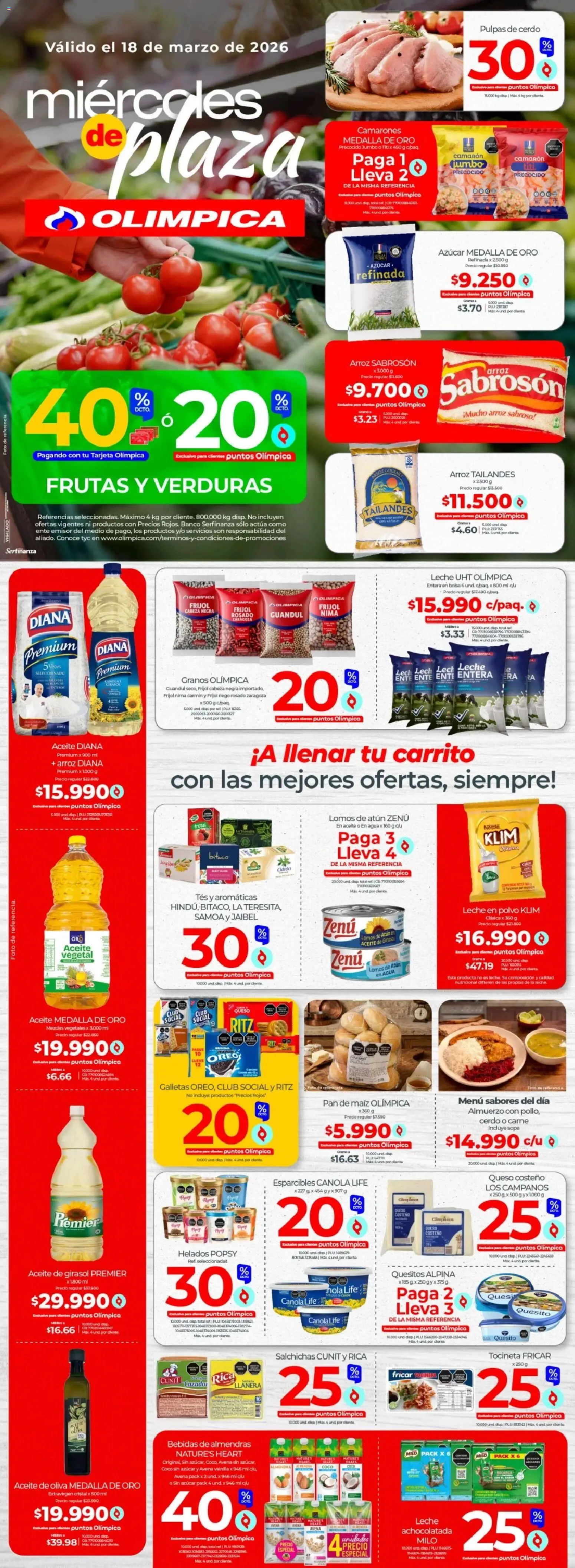  Vista previa del prospecto Olímpica catálogo del almacen Olímpica válida del 18/03/2026 al 18/04/2026