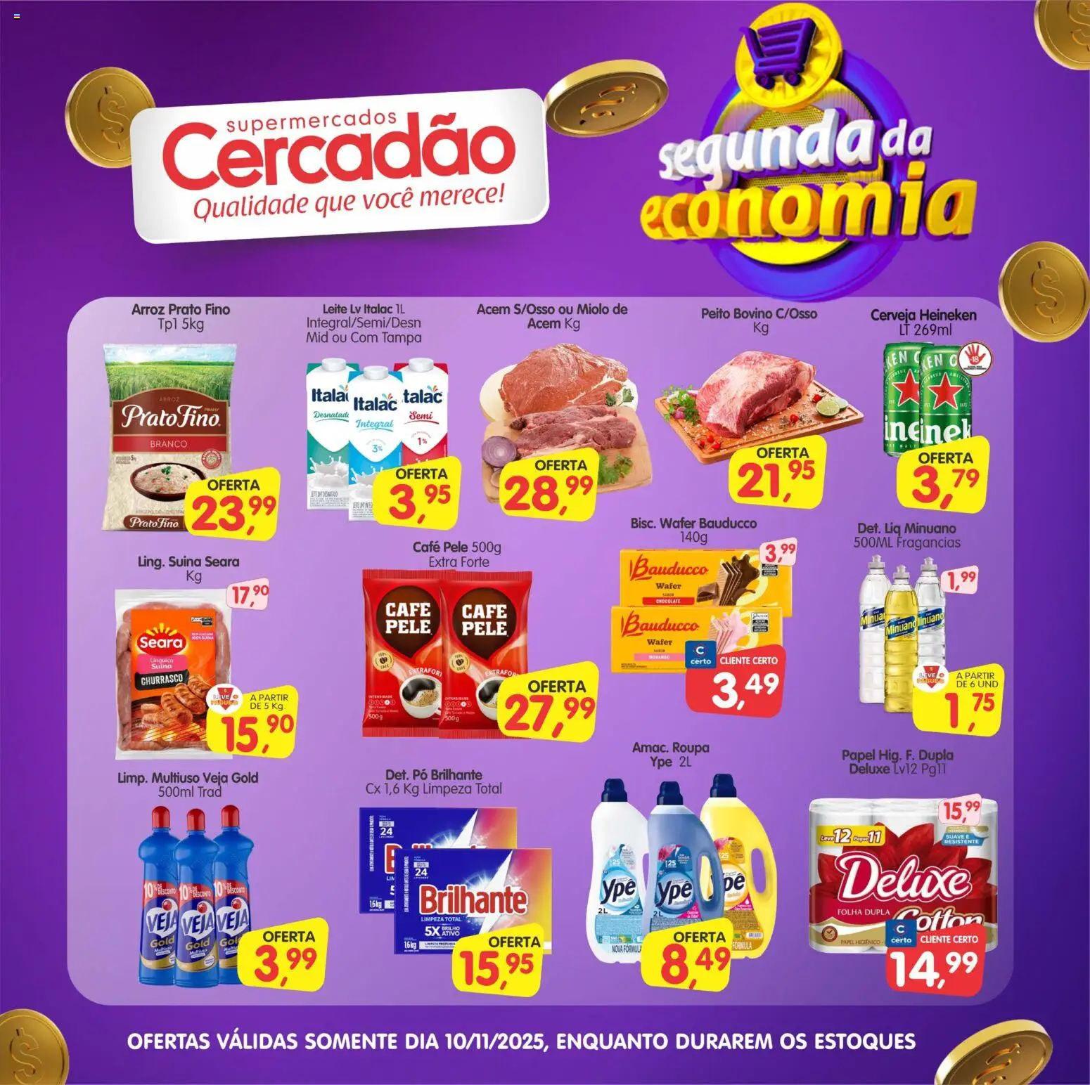 Pré-Visualização do folheto "Ofertas da semana" da loja Cercadão válido a partir de 10/11/2025
