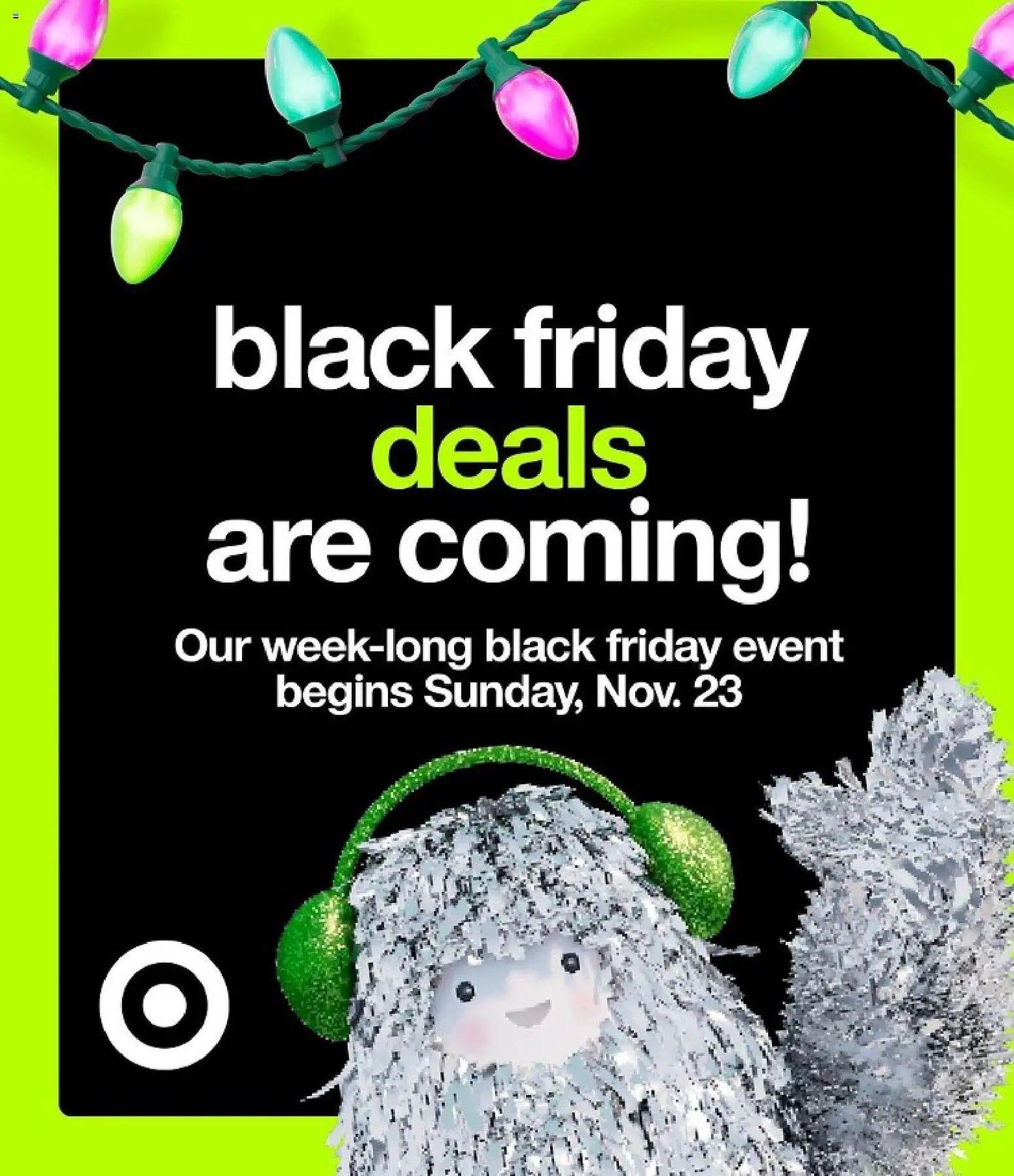 Ad Preview of Target Black Friday Notice from 11/23/2025