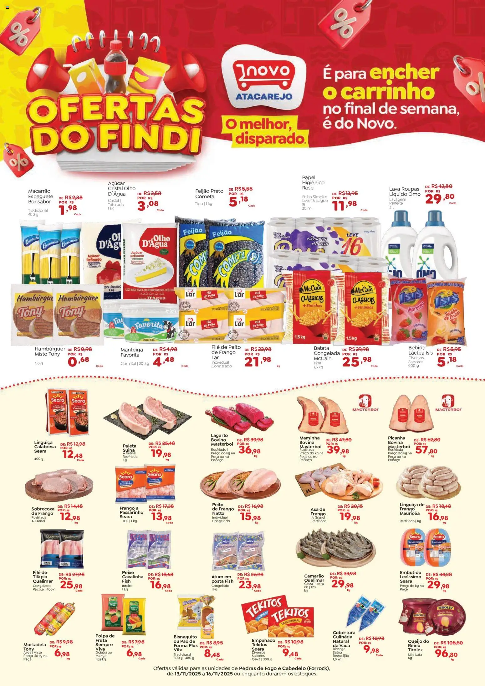 Pré-Visualização do folheto "Ofertas do findi" da loja Novo Atacarejo válido a partir de 13/11/2025