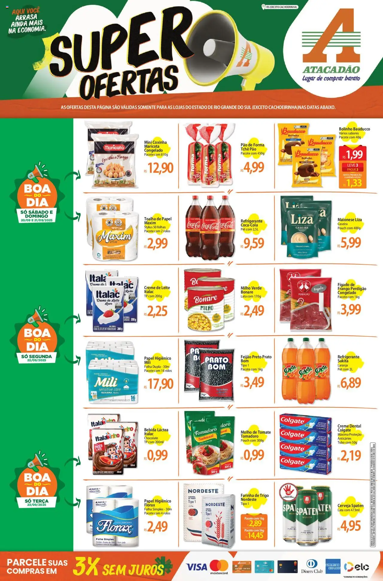Atacadão folheto "Ofertas - RS" válido a partir de 20/09/2025 - número de página 1