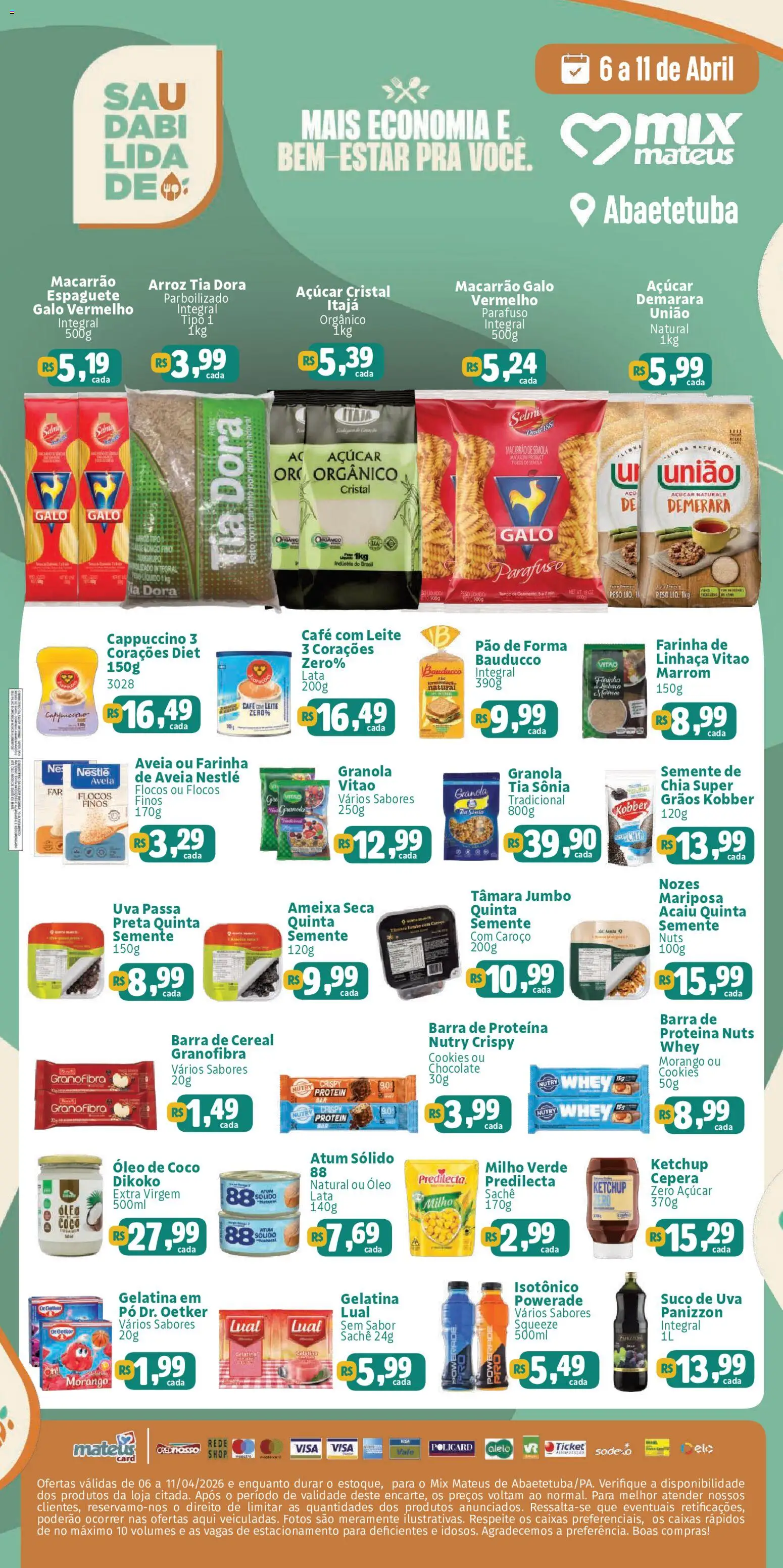 Pré-Visualização do folheto "Mateus ofertas Saudabilidade" da loja Mateus válido a partir de 06/04/2026