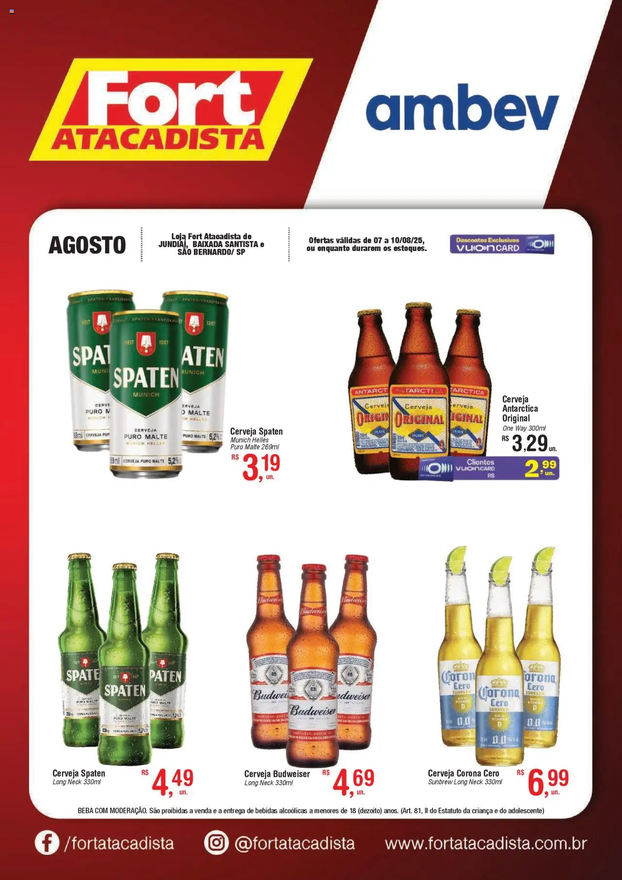 Fort Atacadista folheto "Ofertas Ambev" válido a partir de 07/08/2025 - número de página 1