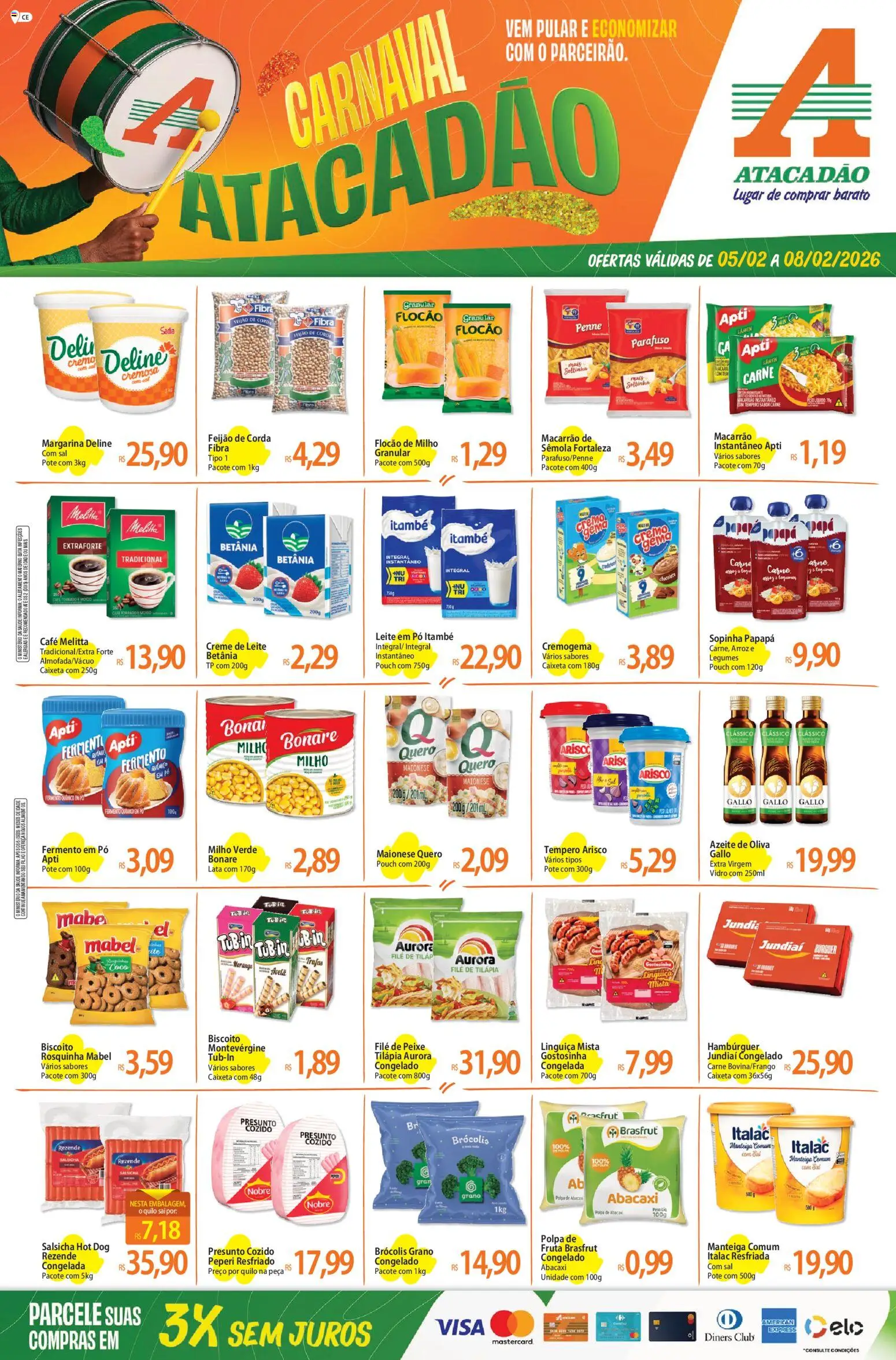 Pré-Visualização do folheto "Ofertas - CE" da loja Atacadão válido a partir de 05/02/2026