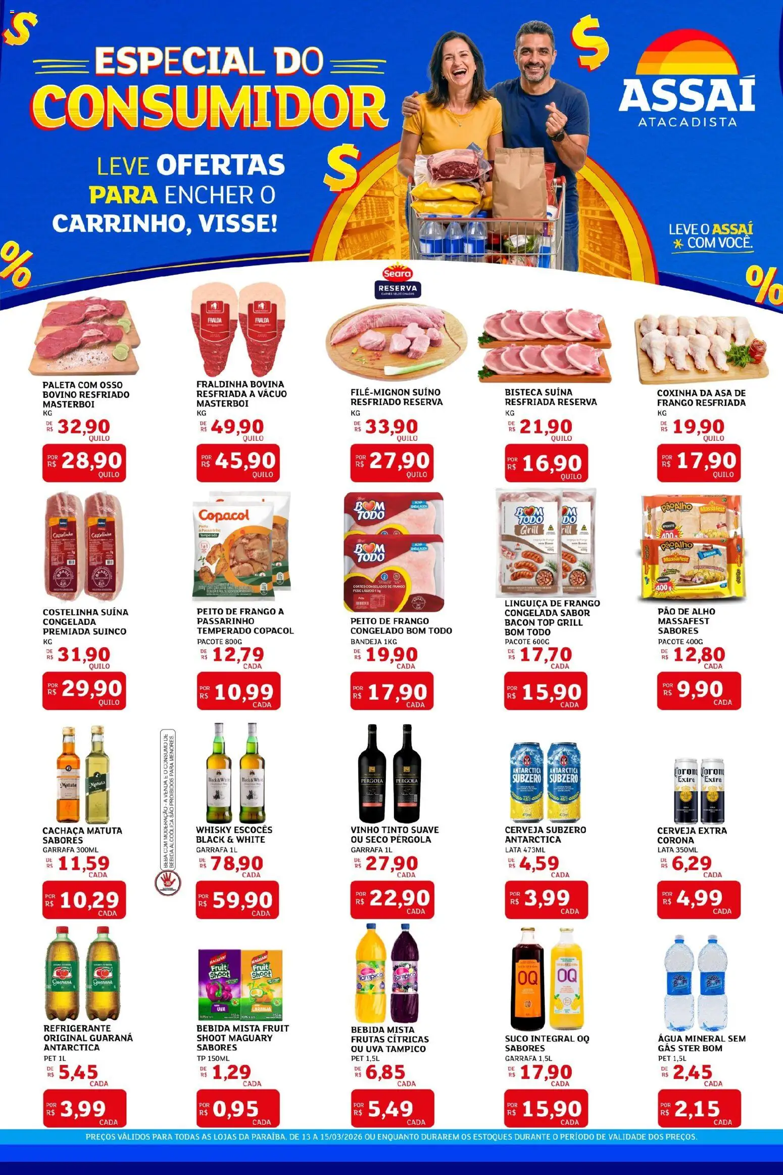 Pré-Visualização do folheto "Assaí Atacadista ofertas - PB" da loja Assaí Atacadista válido a partir de 13/03/2026
