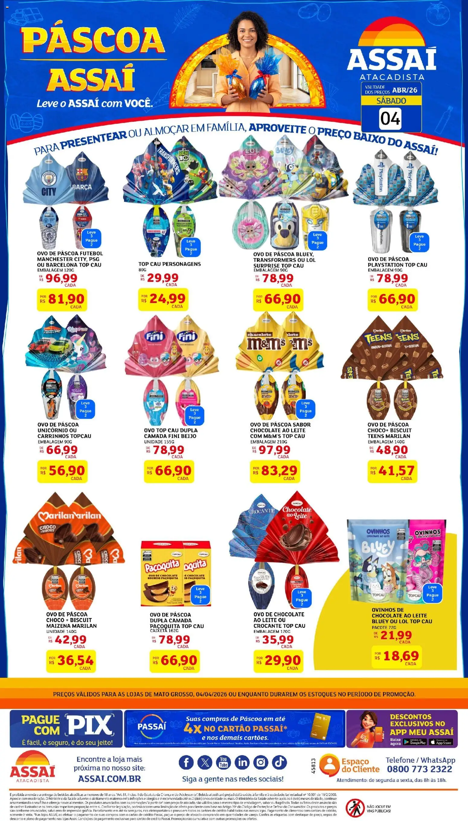 Pré-Visualização do folheto "Assaí Atacadista ofertas - MT" da loja Assaí Atacadista válido a partir de 04/04/2026