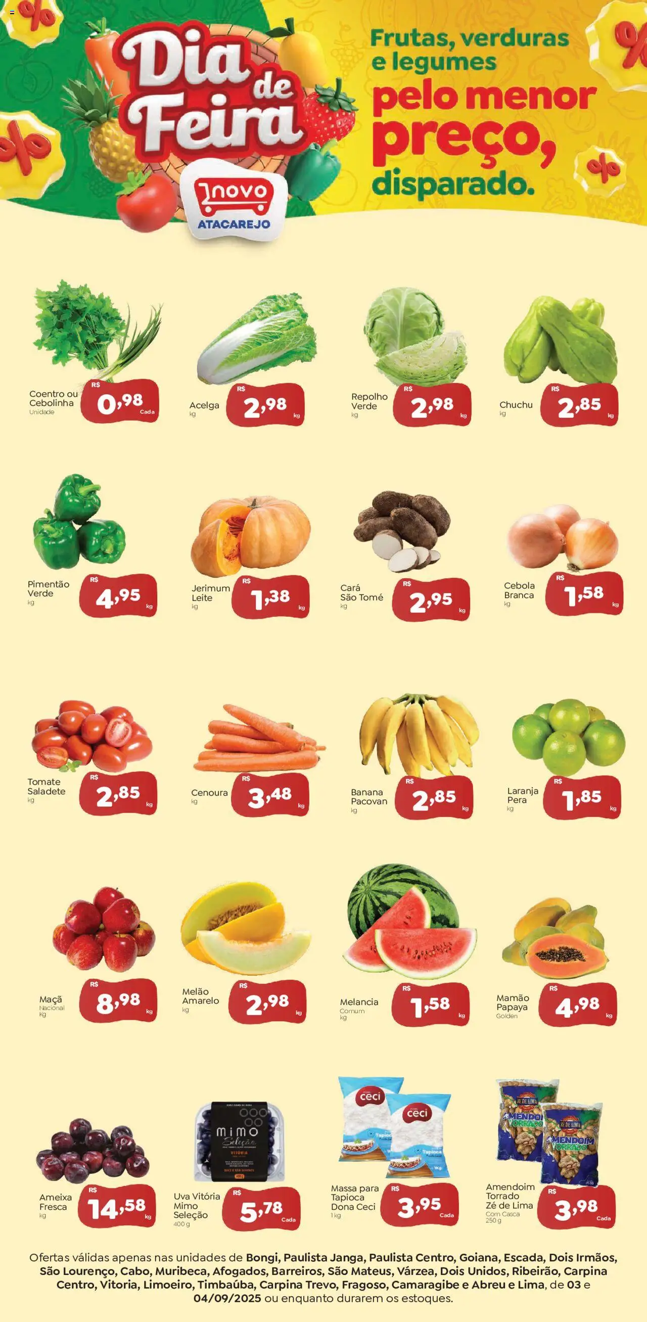 Novo Atacarejo folheto "Ofertas Dia de Feira" válido a partir de 03/09/2025 - número de página 1