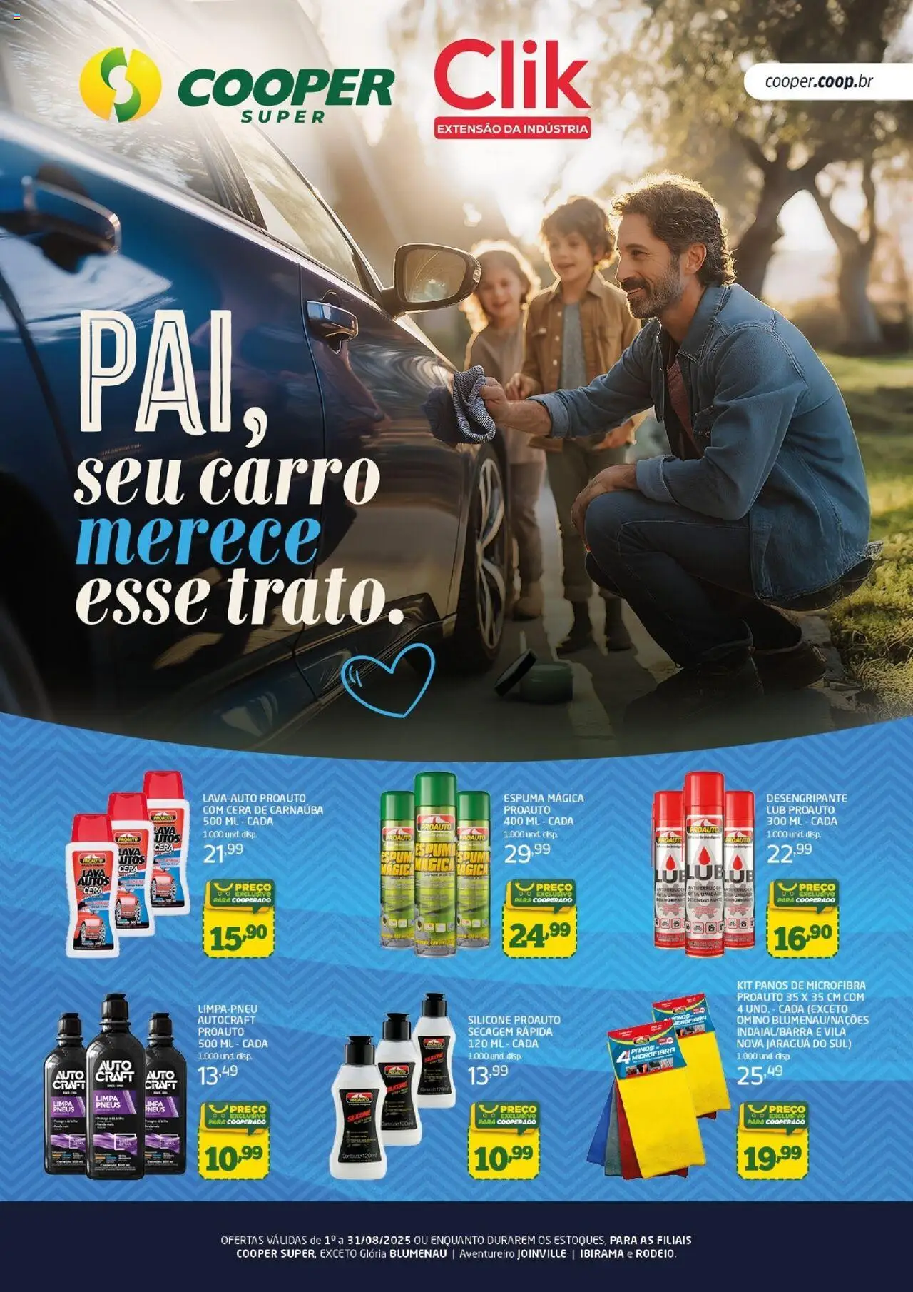 Cooper folheto "Ofertas Especial Dia Dos Pais" válido a partir de 01/08/2025 - número de página 1 - Pneus, Cera
