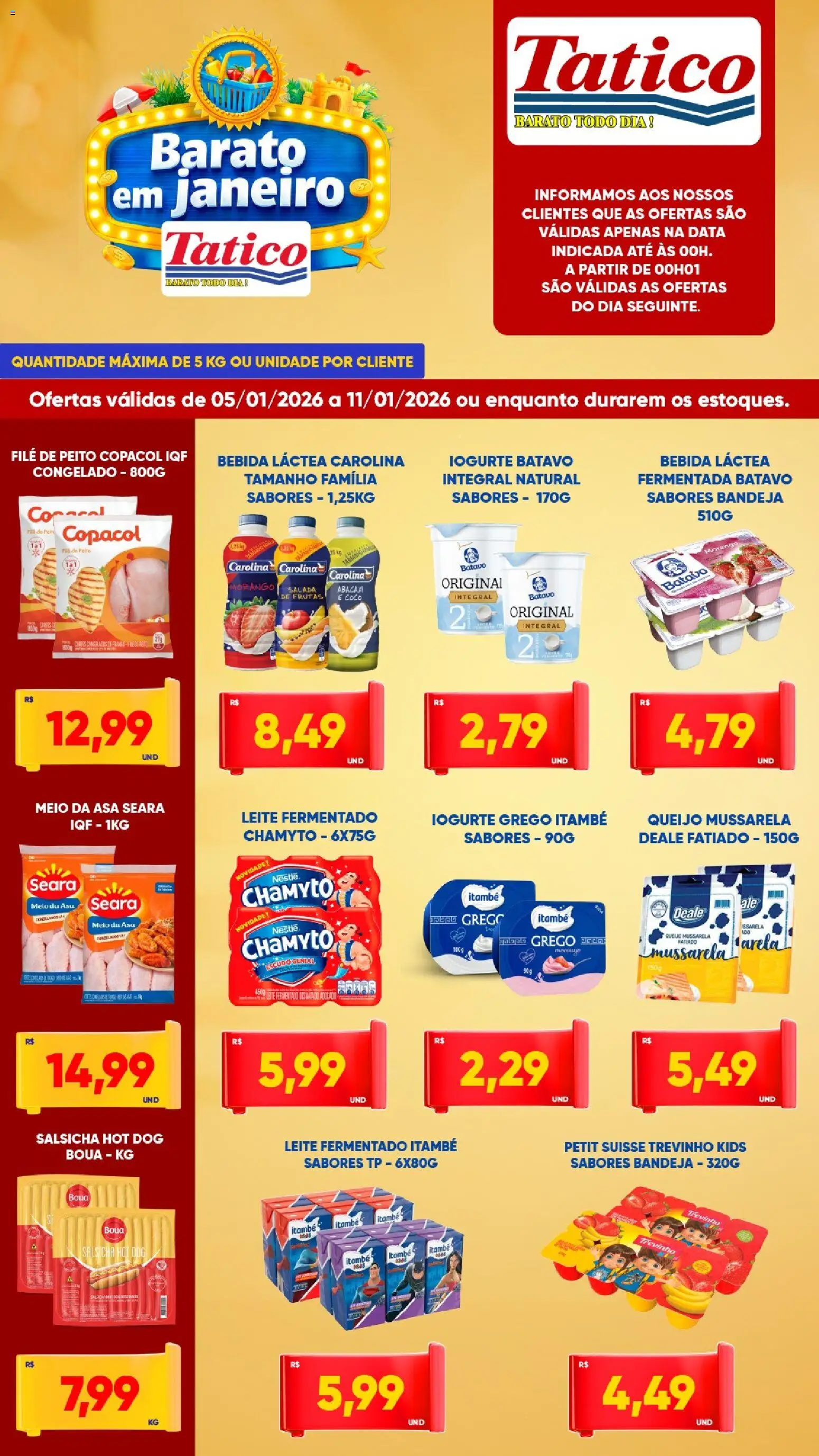 Pré-Visualização do folheto "Ofertas da semana" da loja Tatico válido a partir de 05/01/2026