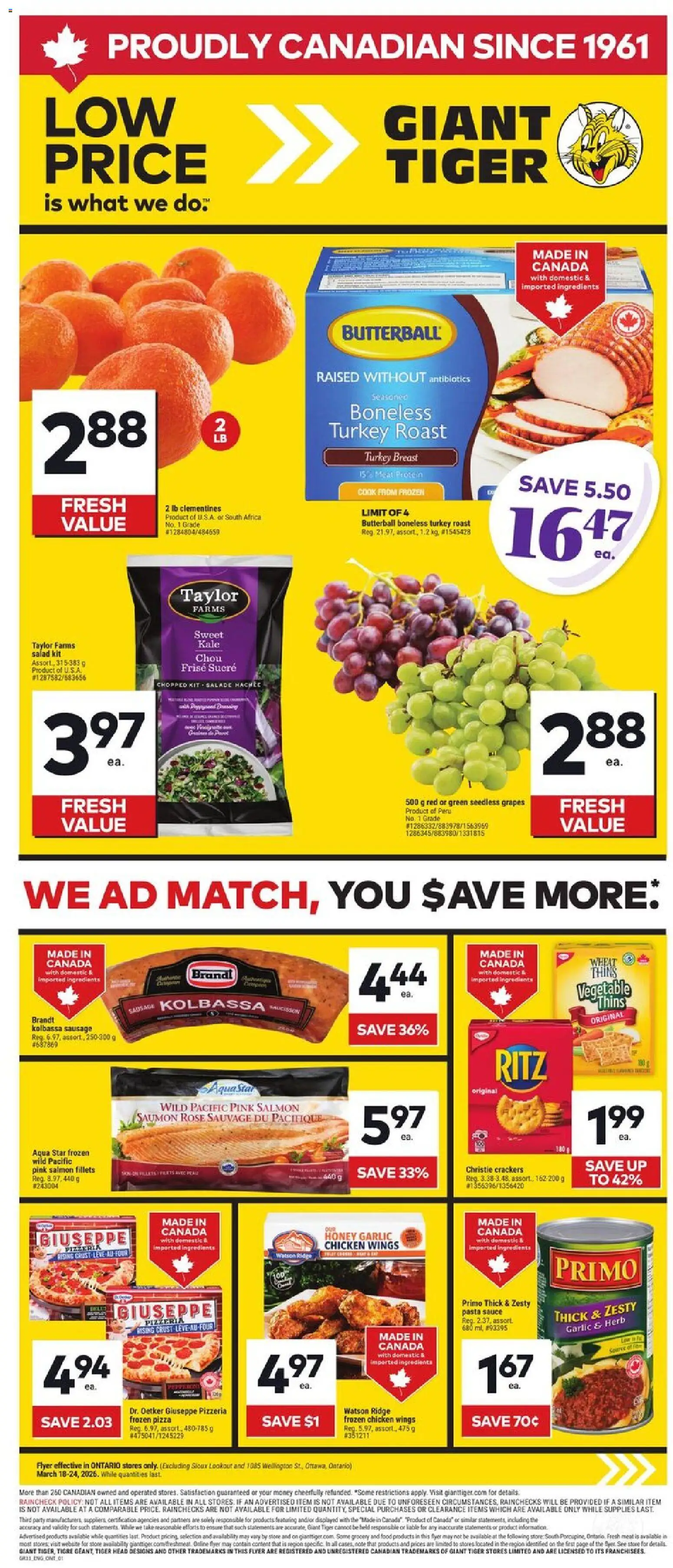 Preview of leaflet Weekly Flyer from shop Giant Tiger is valid from Mar 18, 2026
