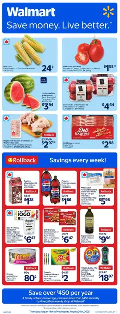 Preview of leaflet Weekly Flyer from shop Walmart is valid from Aug 14, 2025