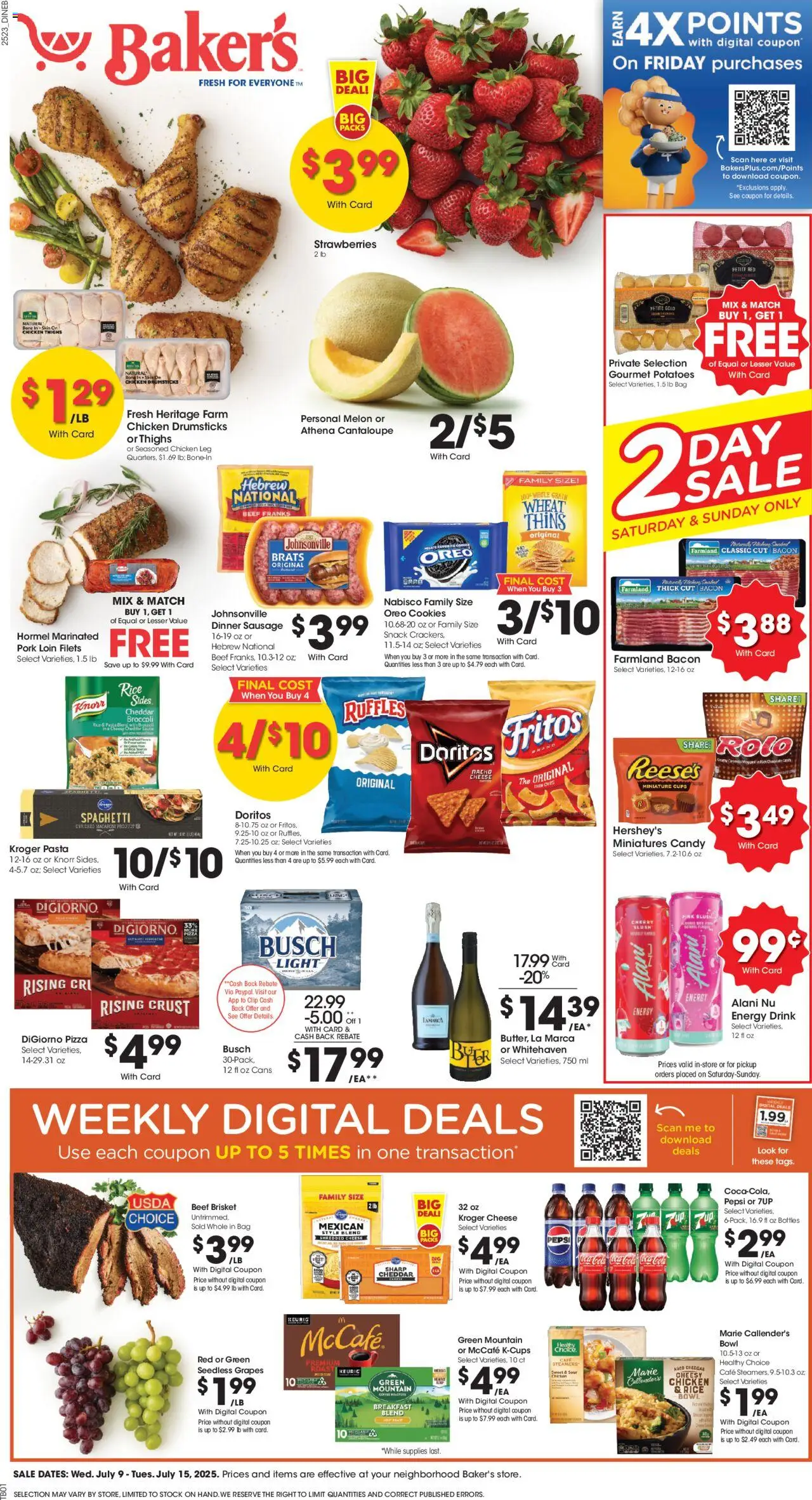 Baker's Weekly Ad - NE from 07/09/2025 - Flyer - Page number 1
