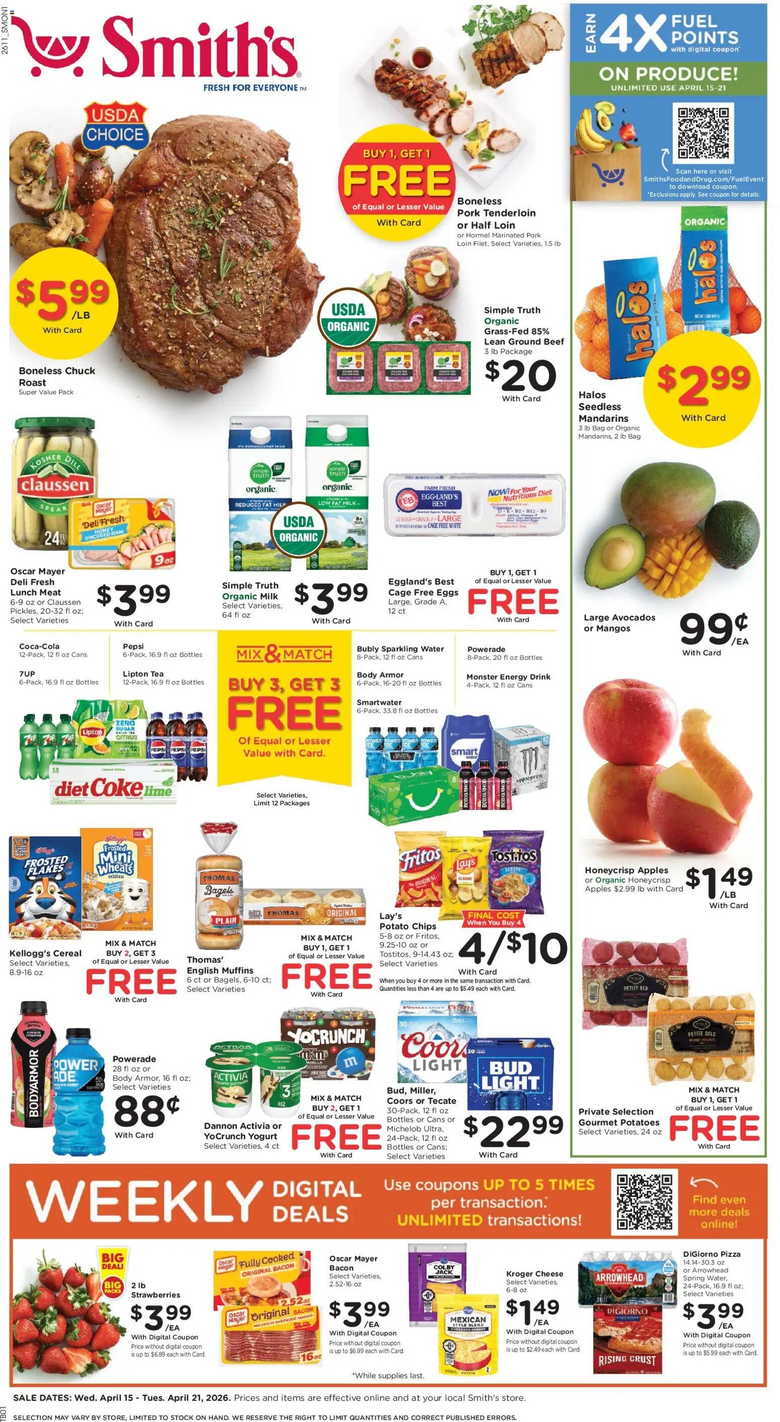 Ad Preview of Smith's Smith's Weekly Ad from 04/15/2026
