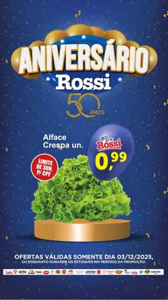 Pré-Visualização do folheto "Ofertas do Dia" da loja Rossi Supermercados válido a partir de 03/12/2025