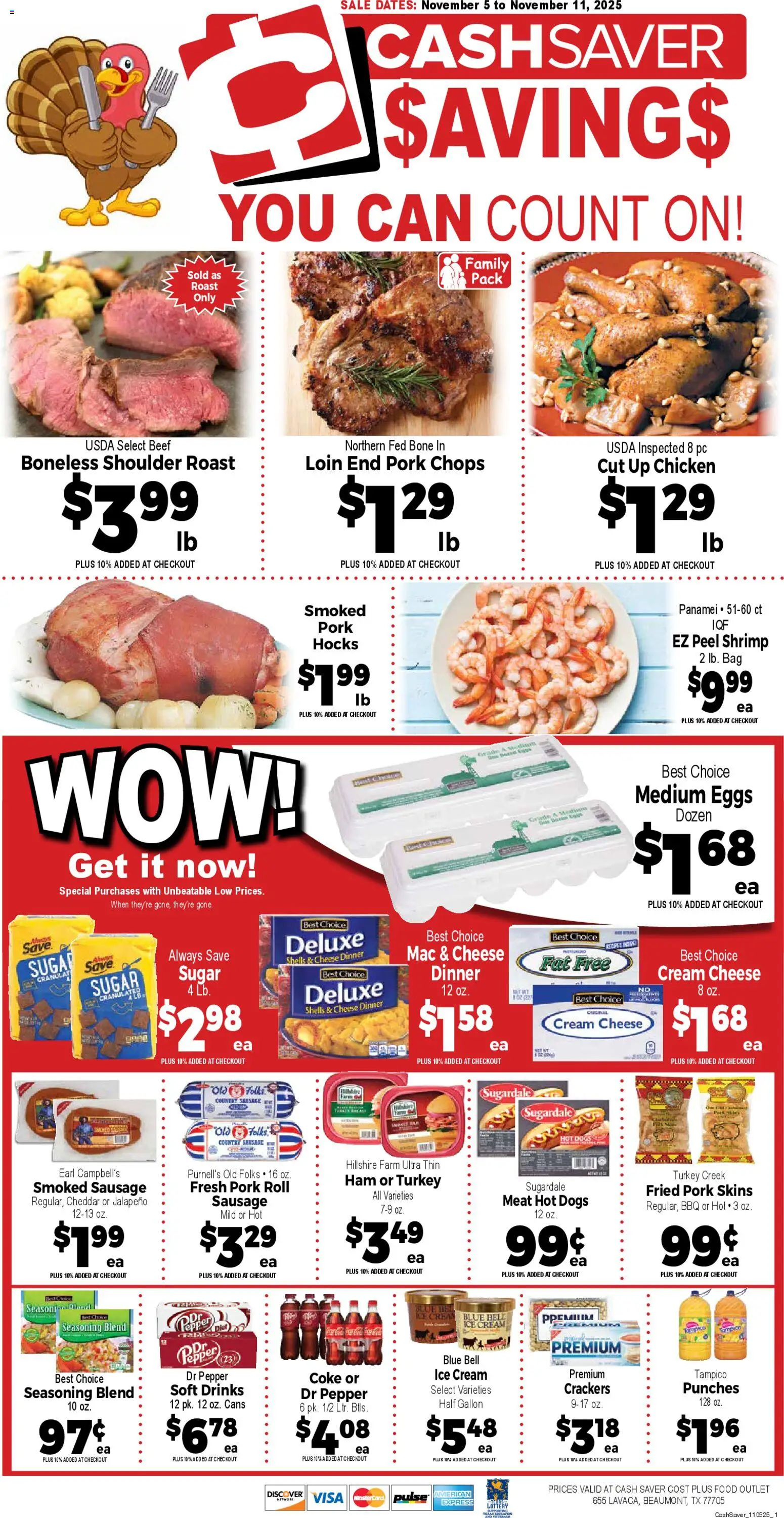 Ad Preview of Market Basket Cash Saver from 11/05/2025 - Ice cream, Pc, Cheese, Pepper, Bag, Pork, Pork roll, Chicken