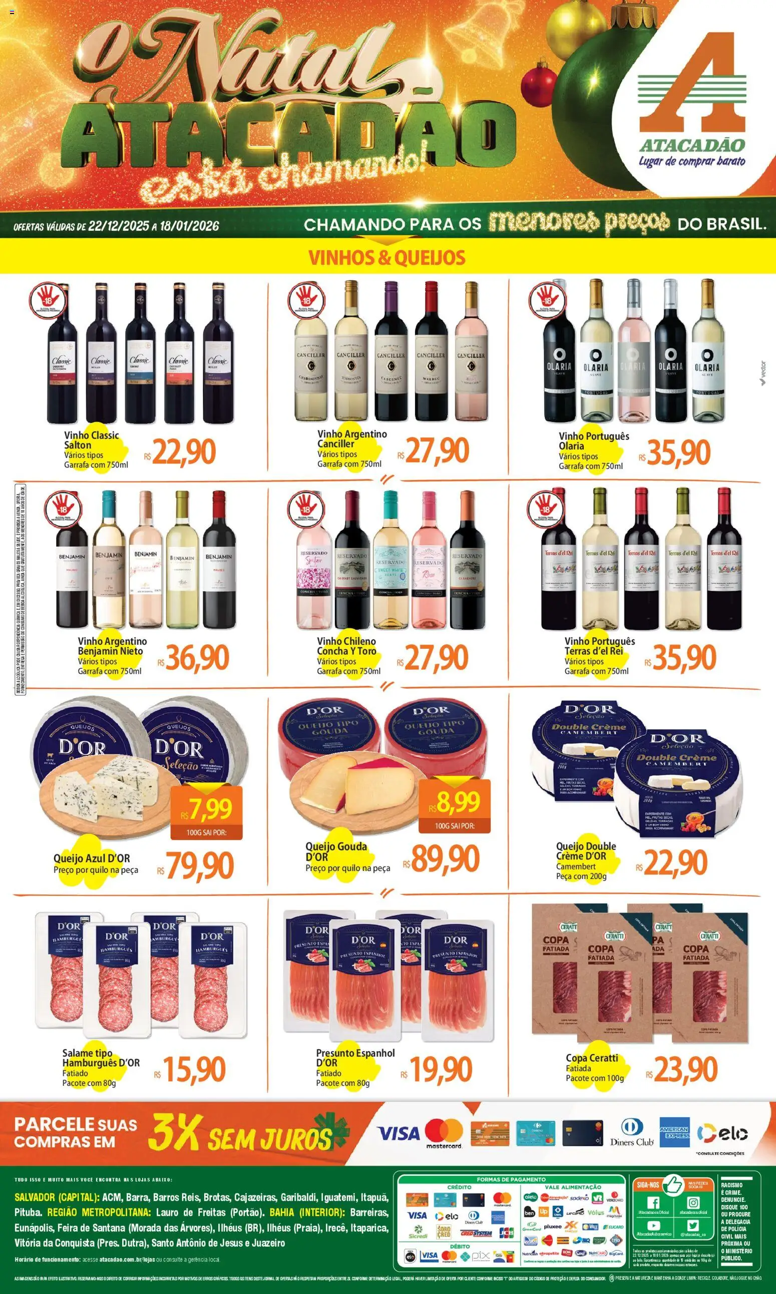 Pré-Visualização do folheto "Ofertas - BA" da loja Atacadão válido a partir de 22/12/2025