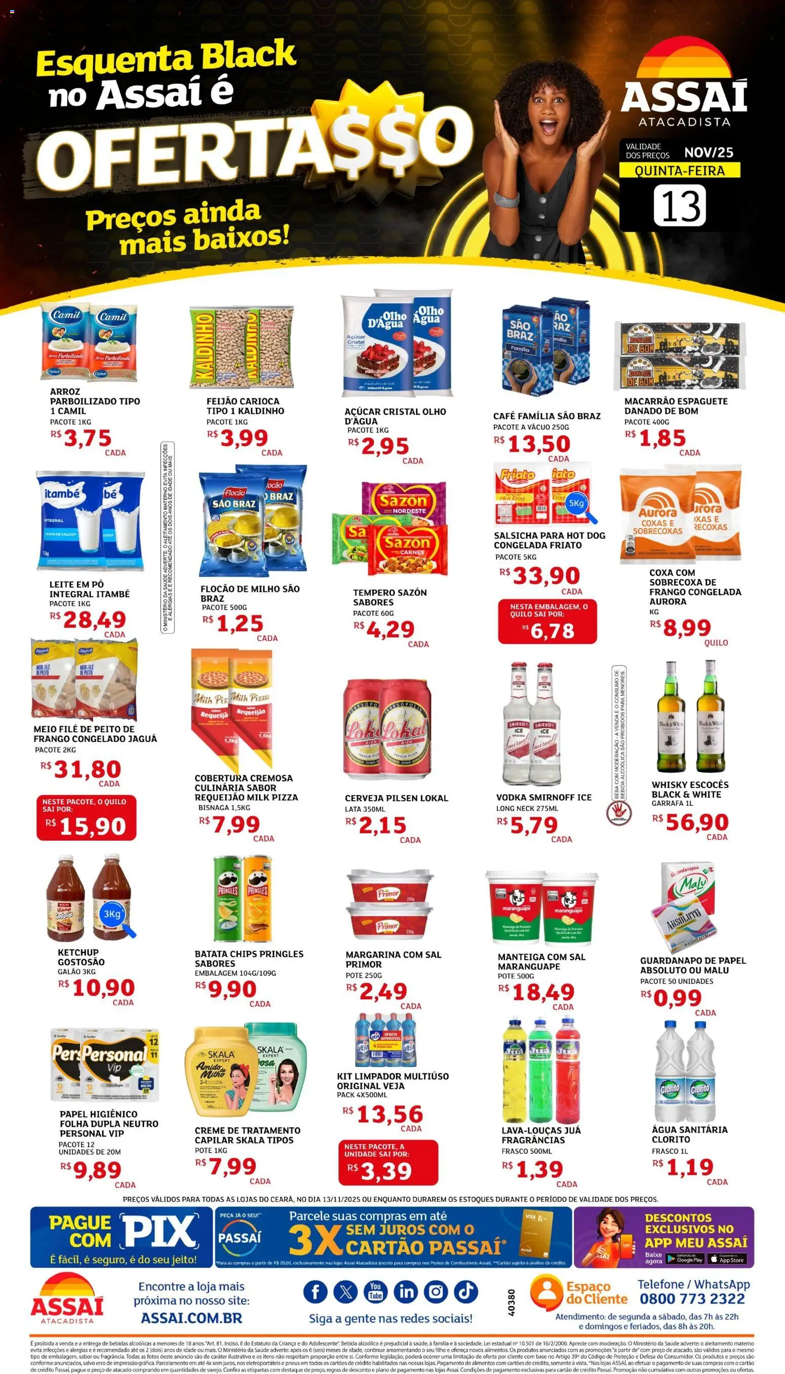 Pré-Visualização do folheto "Black Friday" da loja Assaí Atacadista válido a partir de 13/11/2025