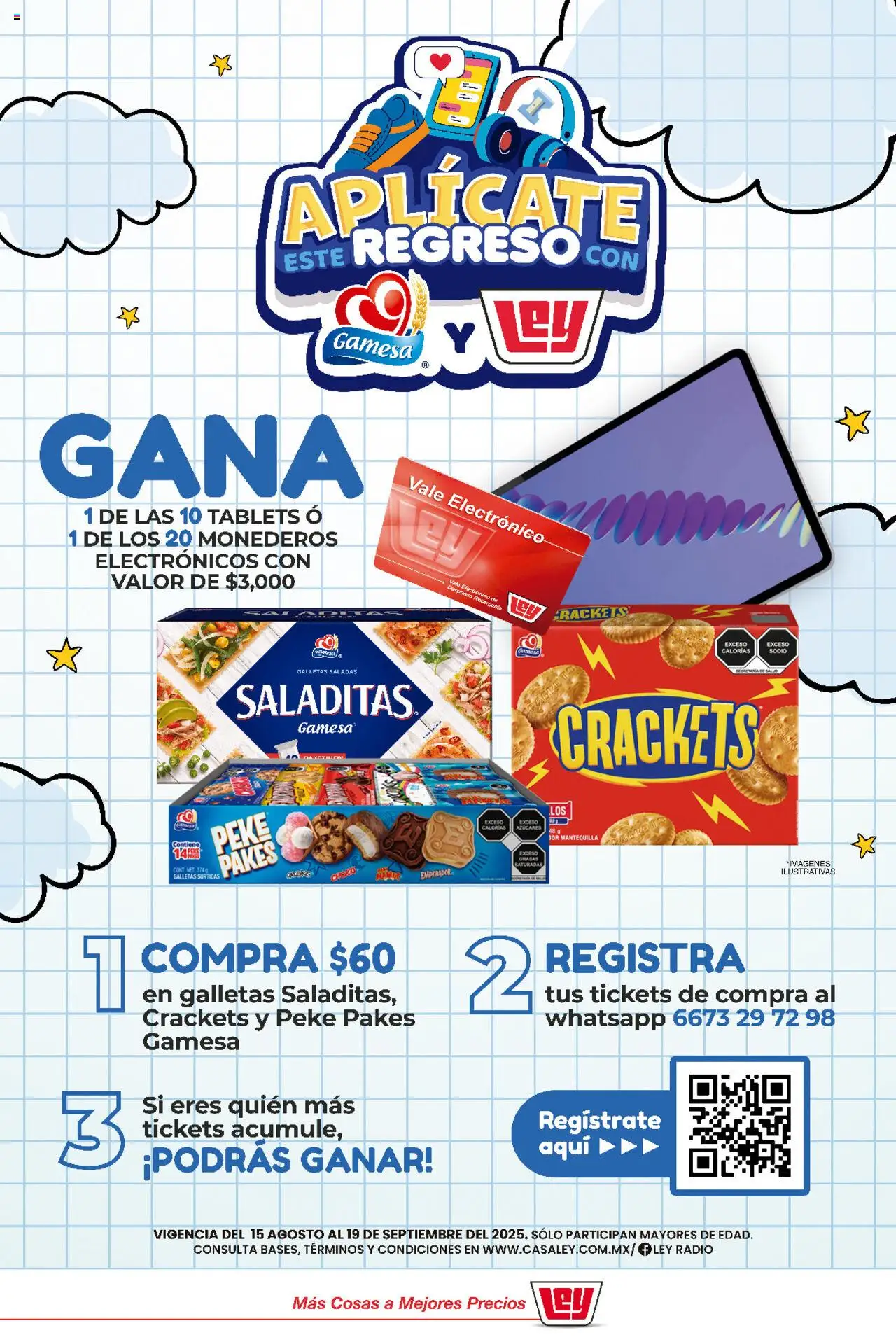 Folleto Aplícate este Regreso con Gamesa Casa Ley y sus promociones válidas desde el 15/08/2025 - Número de página 1