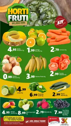 Pré-Visualização do folheto "Ofertas Hortifruti" da loja São Judas Tadeu válido a partir de 14/10/2025